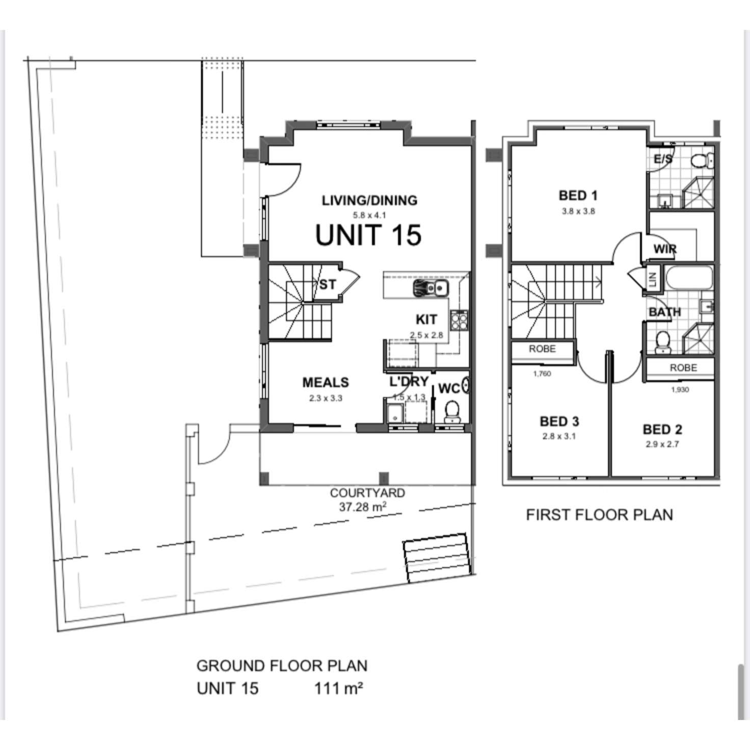 Floorplan of Homely townhouse listing, 17/27-31 Canberra Street, Oxley Park NSW 2760