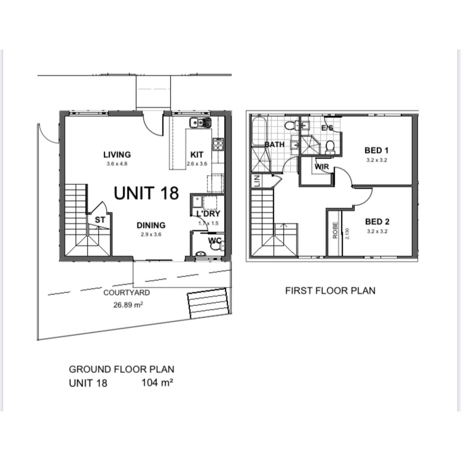 Floorplan of Homely townhouse listing, 18/27-31 Canberra Street, Oxley Park NSW 2760
