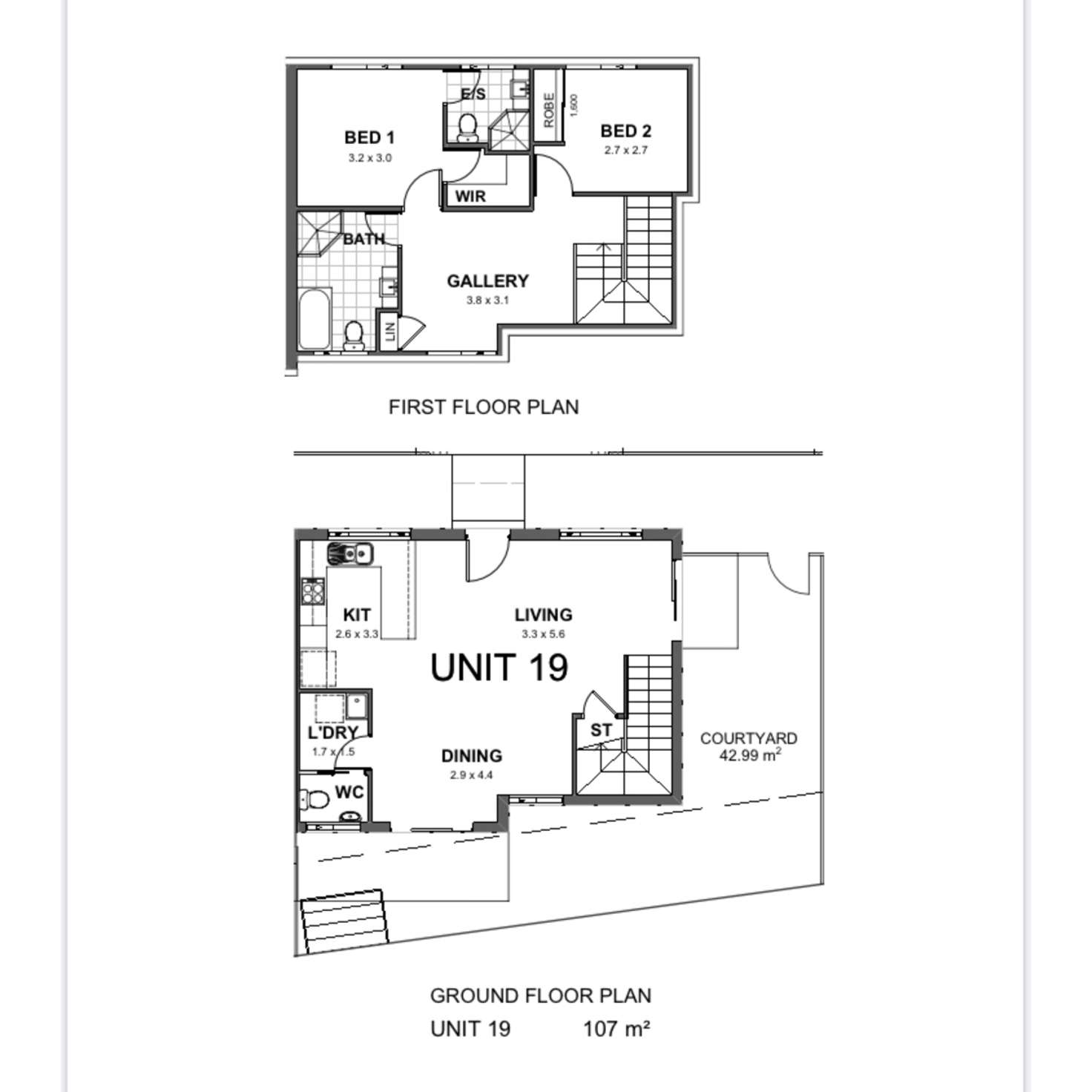 Floorplan of Homely townhouse listing, 19/27-31 Canberra Street, Oxley Park NSW 2760