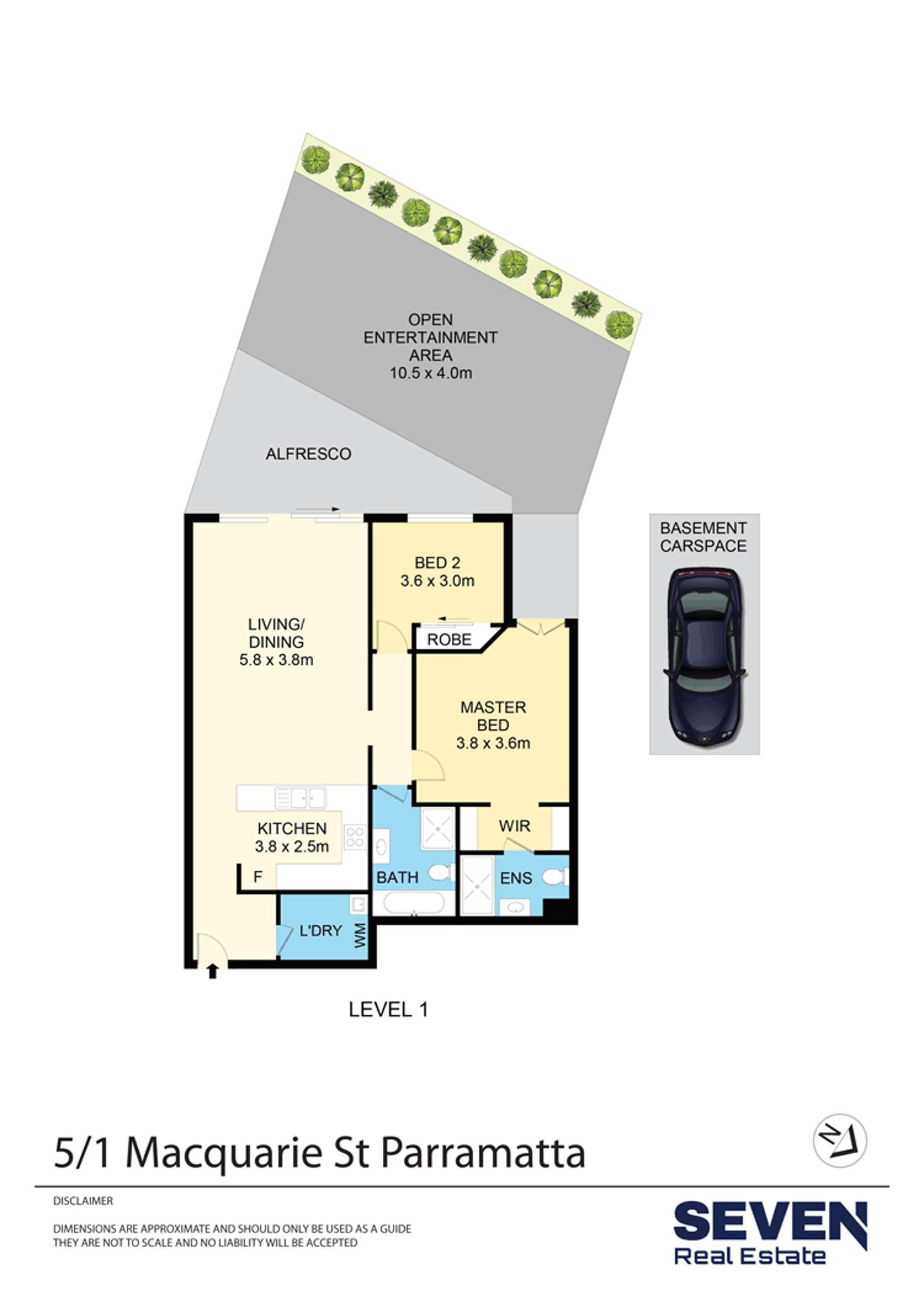 Floorplan of Homely apartment listing, 5/1 Macquarie Street, Parramatta NSW 2150