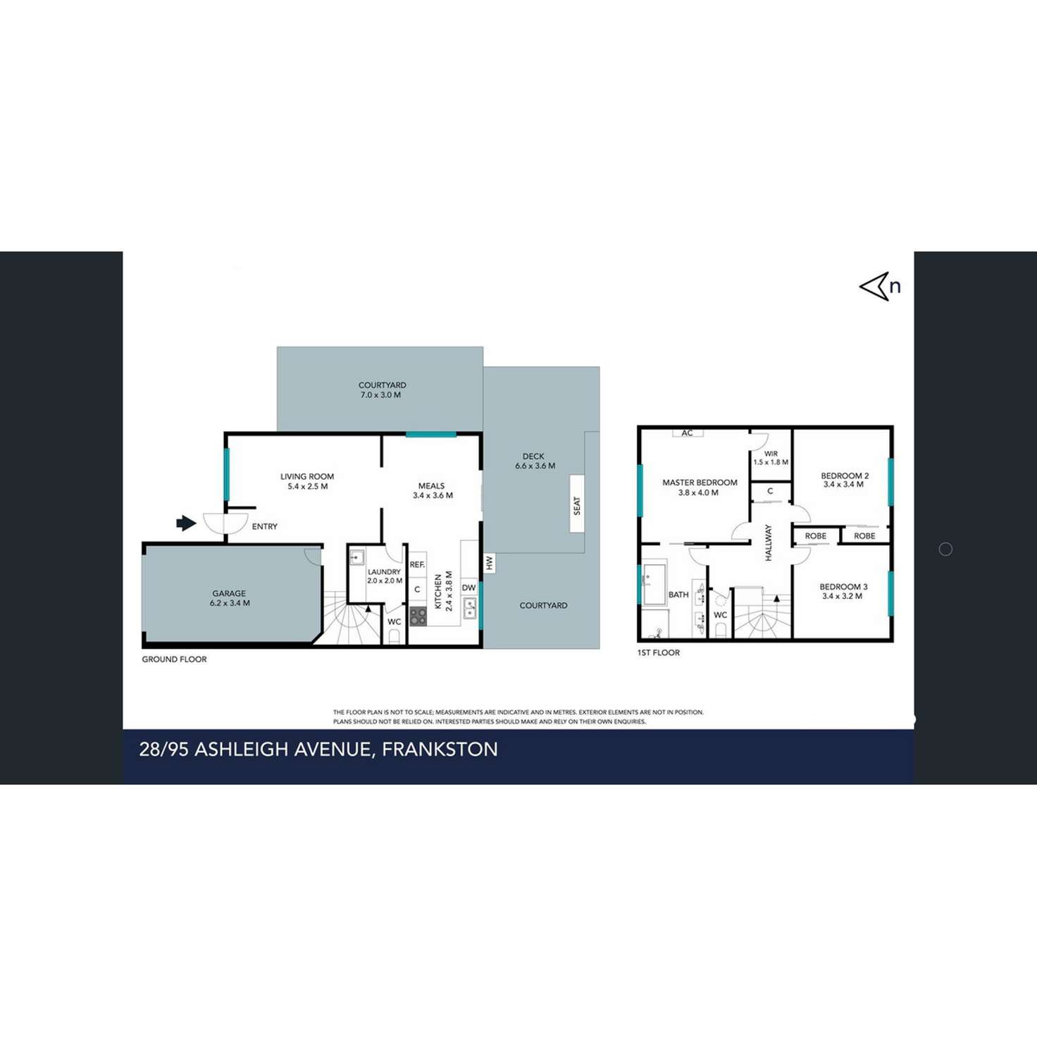Floorplan of Homely townhouse listing, 28/95 Ashleigh Avenue, Frankston VIC 3199