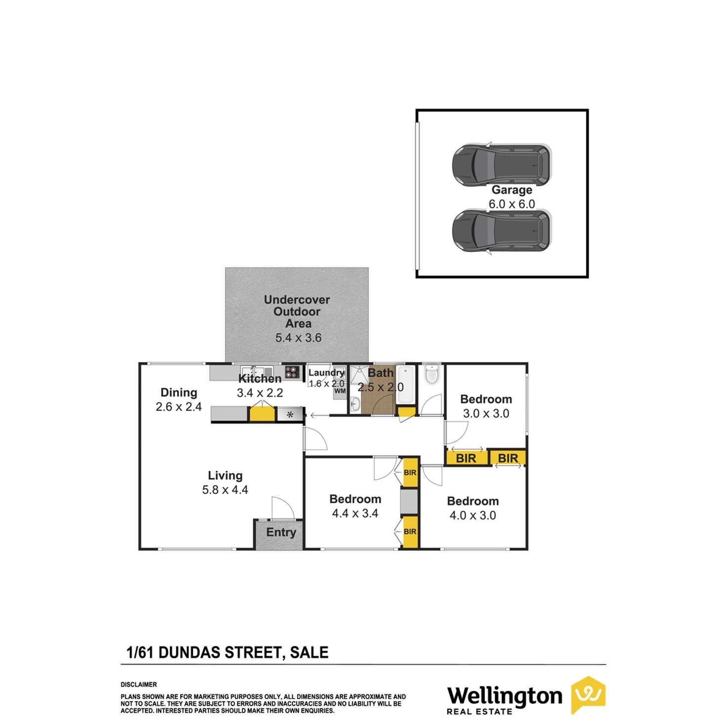 Floorplan of Homely townhouse listing, 1/61 Dundas Street, Sale VIC 3850