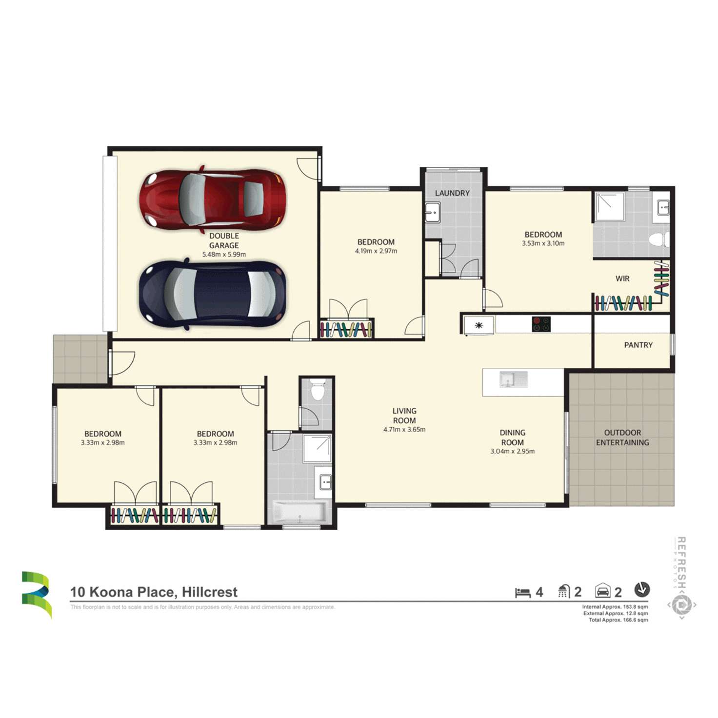 Floorplan of Homely house listing, 10 Koona Place, Hillcrest QLD 4118