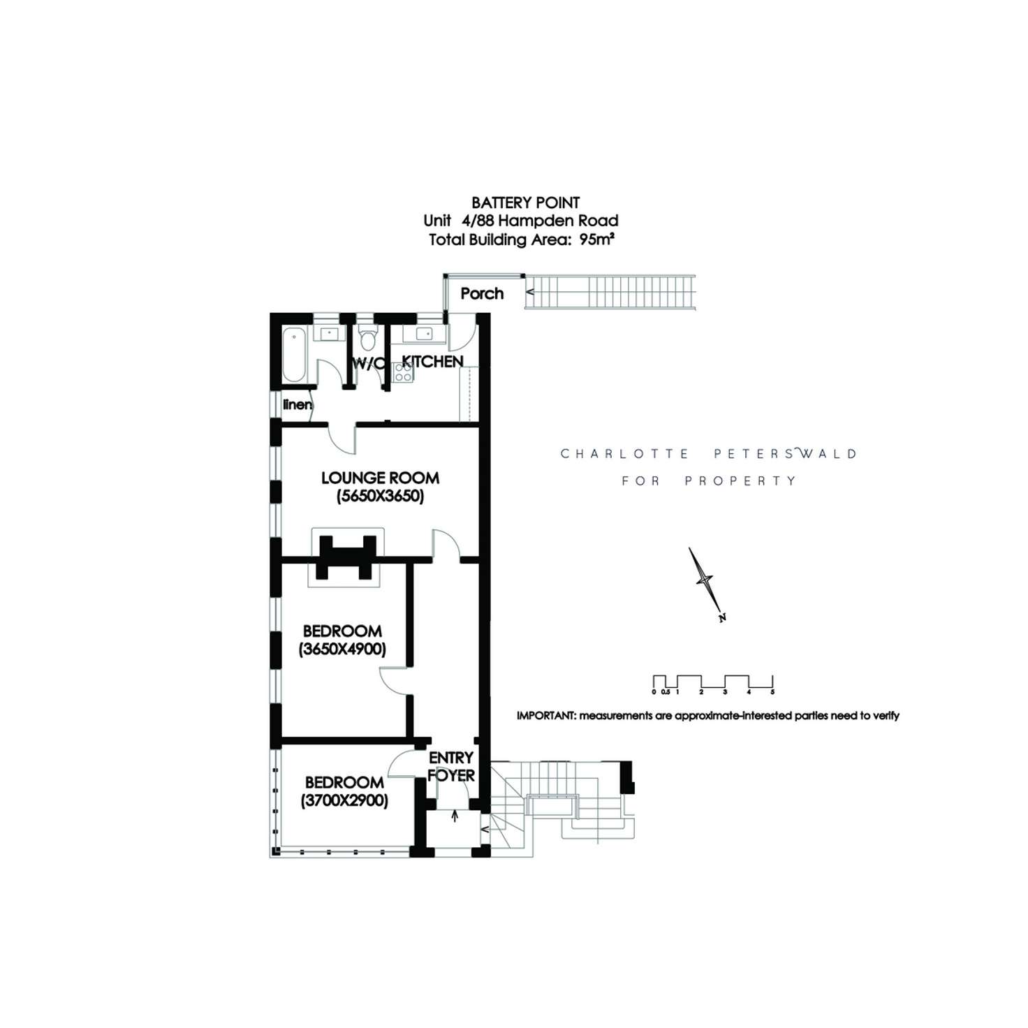 Floorplan of Homely apartment listing, 4/88 Hampden Road, Battery Point TAS 7004