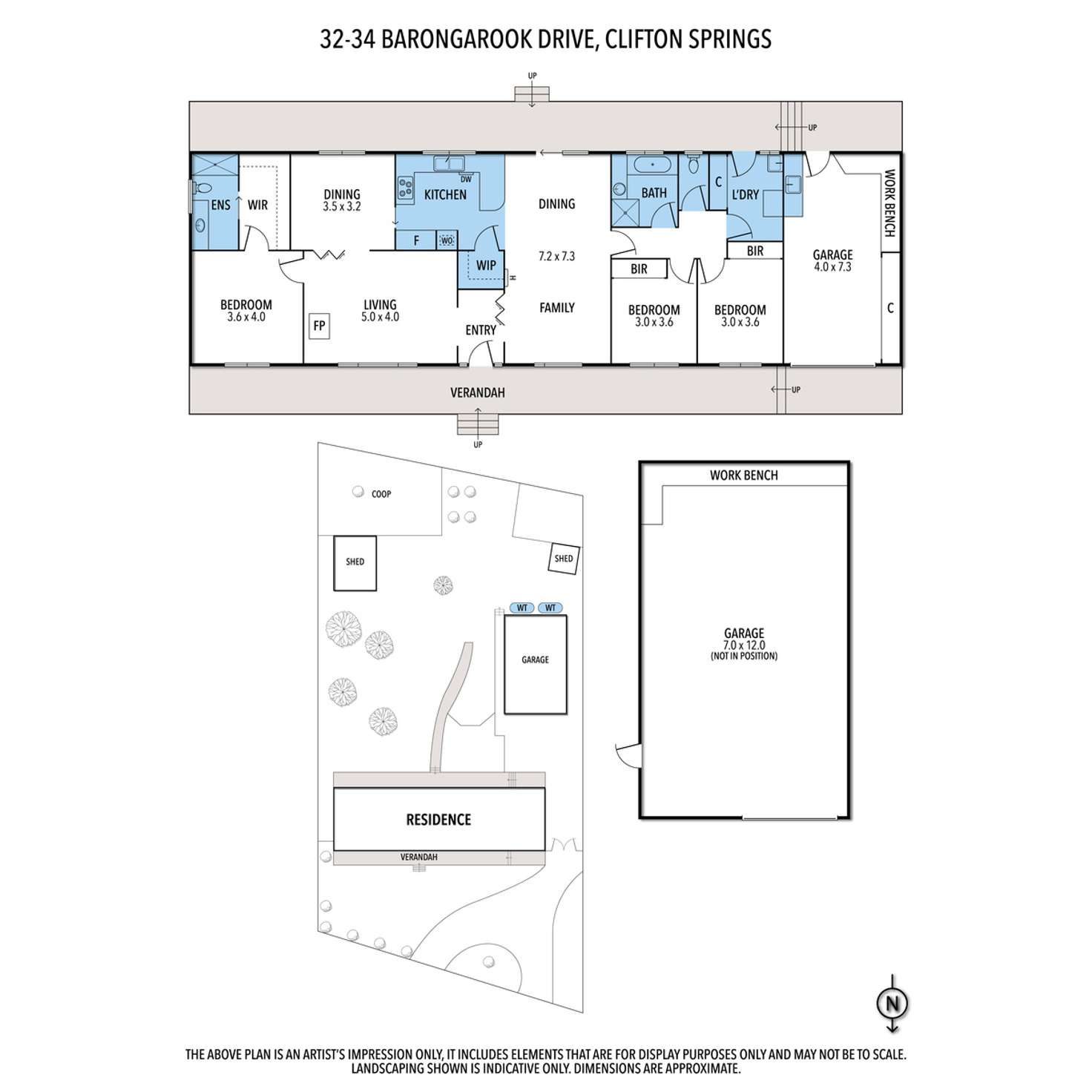 Floorplan of Homely house listing, 32-34 Barongarook Drive, Clifton Springs VIC 3222