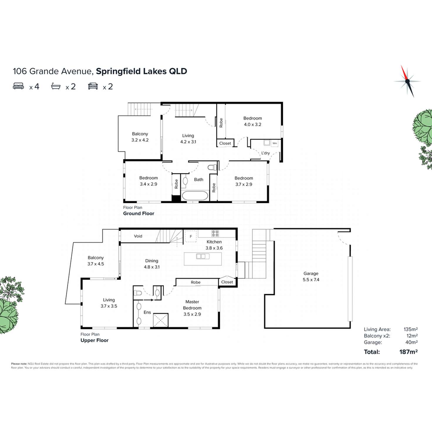 Floorplan of Homely house listing, 106 Grande Avenue, Springfield Lakes QLD 4300