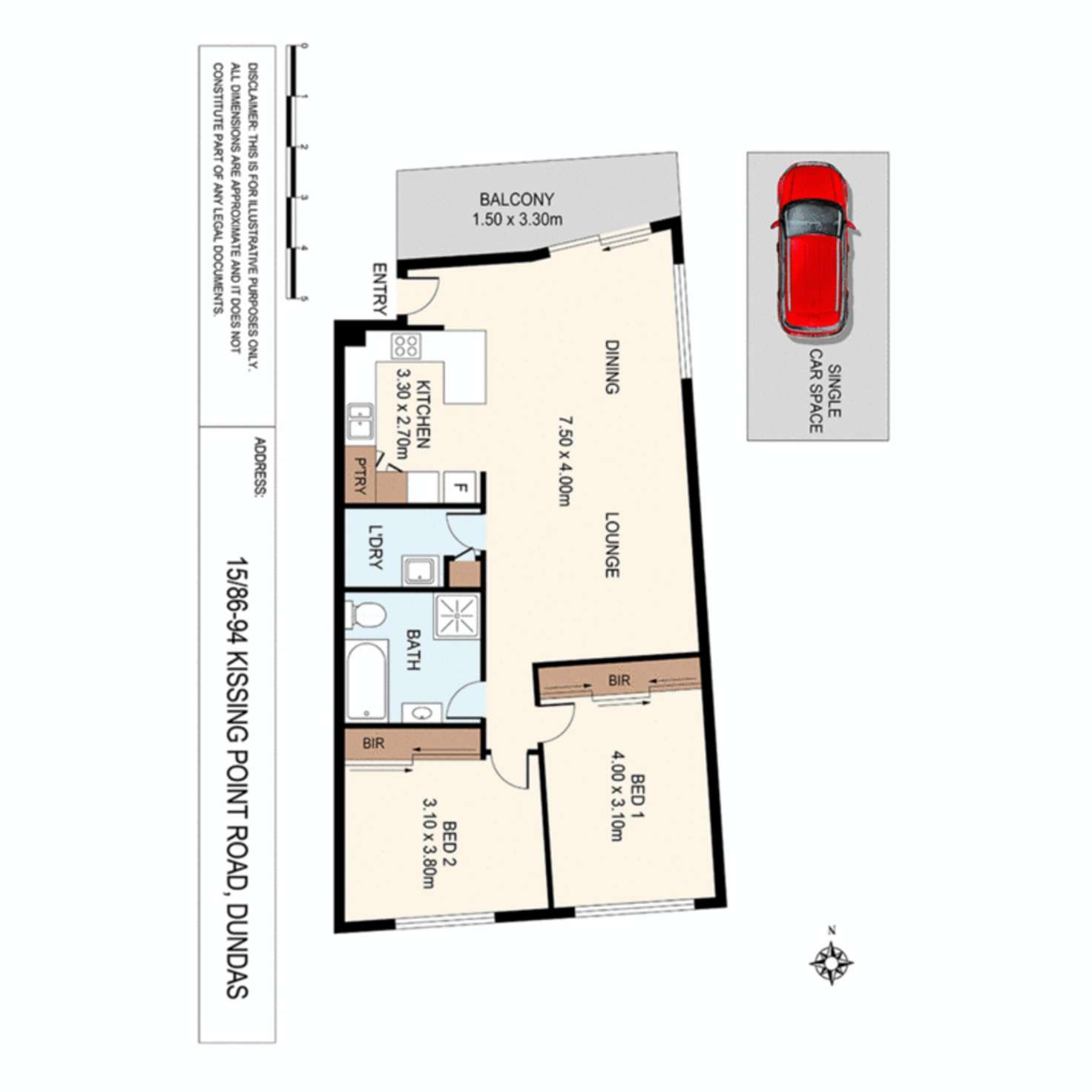 Floorplan of Homely unit listing, 15/86-94 Kissing Point Road, Dundas NSW 2117