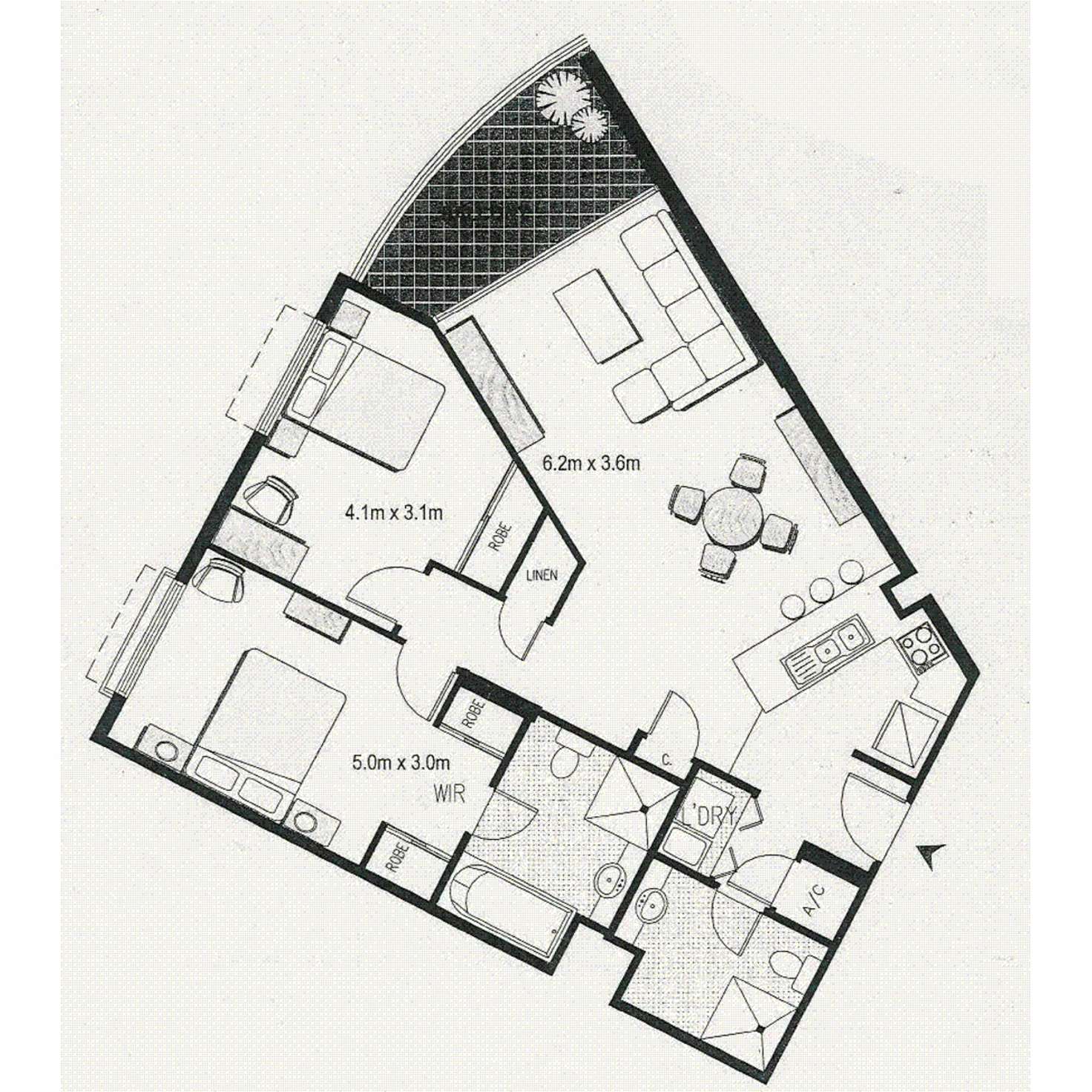 Floorplan of Homely apartment listing, 64/788 Bourke Street, Waterloo NSW 2017