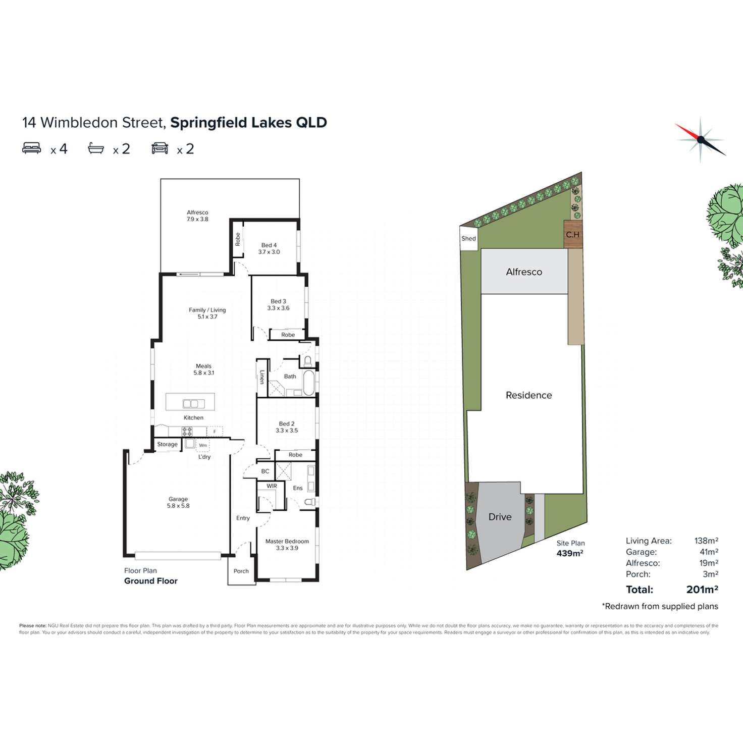 Floorplan of Homely house listing, 14 Wimbledon Street, Springfield Lakes QLD 4300