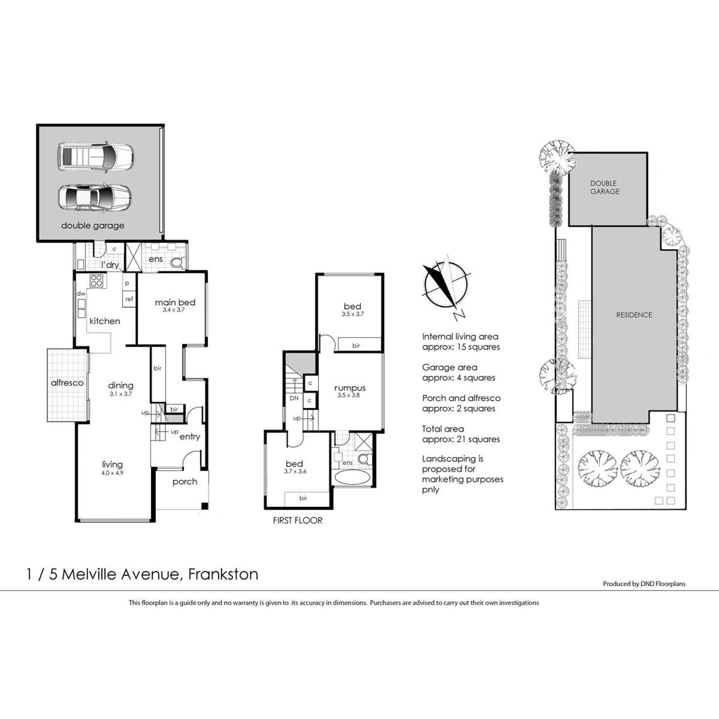 Floorplan of Homely townhouse listing, 1/5 Melville Avenue, Frankston VIC 3199