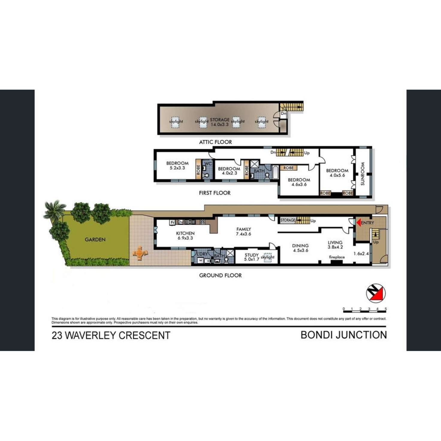 Floorplan of Homely house listing, 23 Waverley Crescent, Bondi Junction NSW 2022