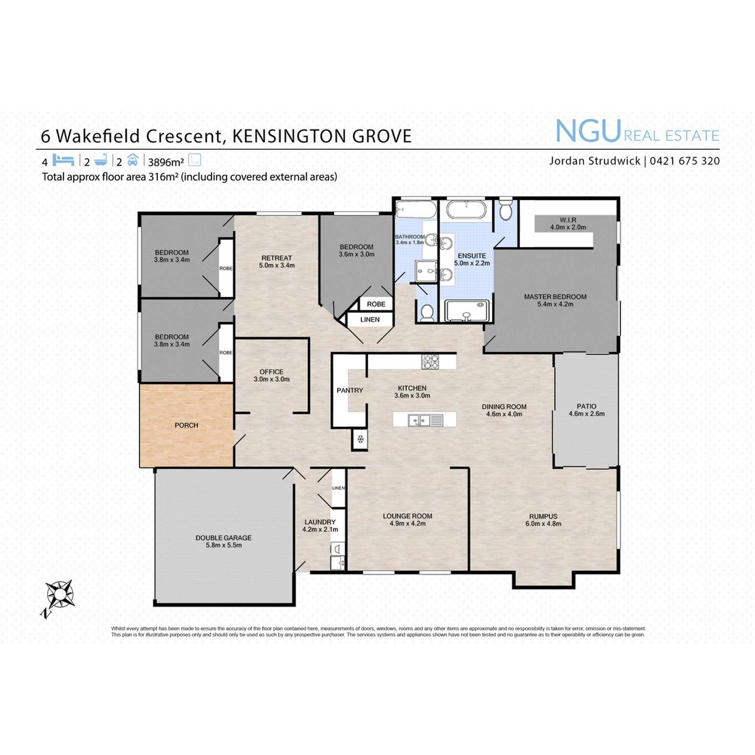 Floorplan of Homely house listing, 6 Wakefield Crescent, Kensington Grove QLD 4341