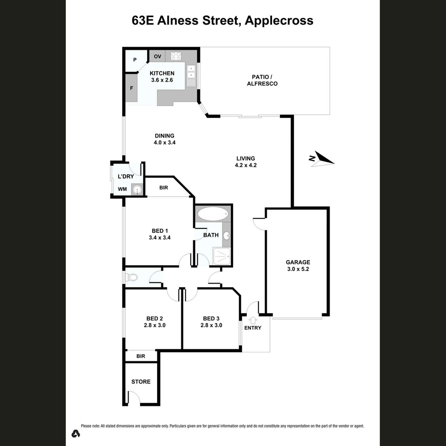 Floorplan of Homely villa listing, 63E Alness Street, Applecross WA 6153