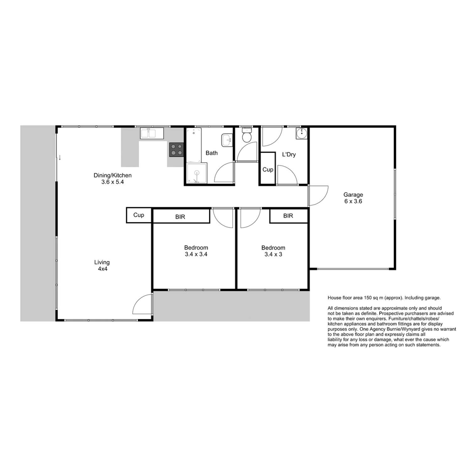 Floorplan of Homely unit listing, 1/106 Cardigan Street, Somerset TAS 7322