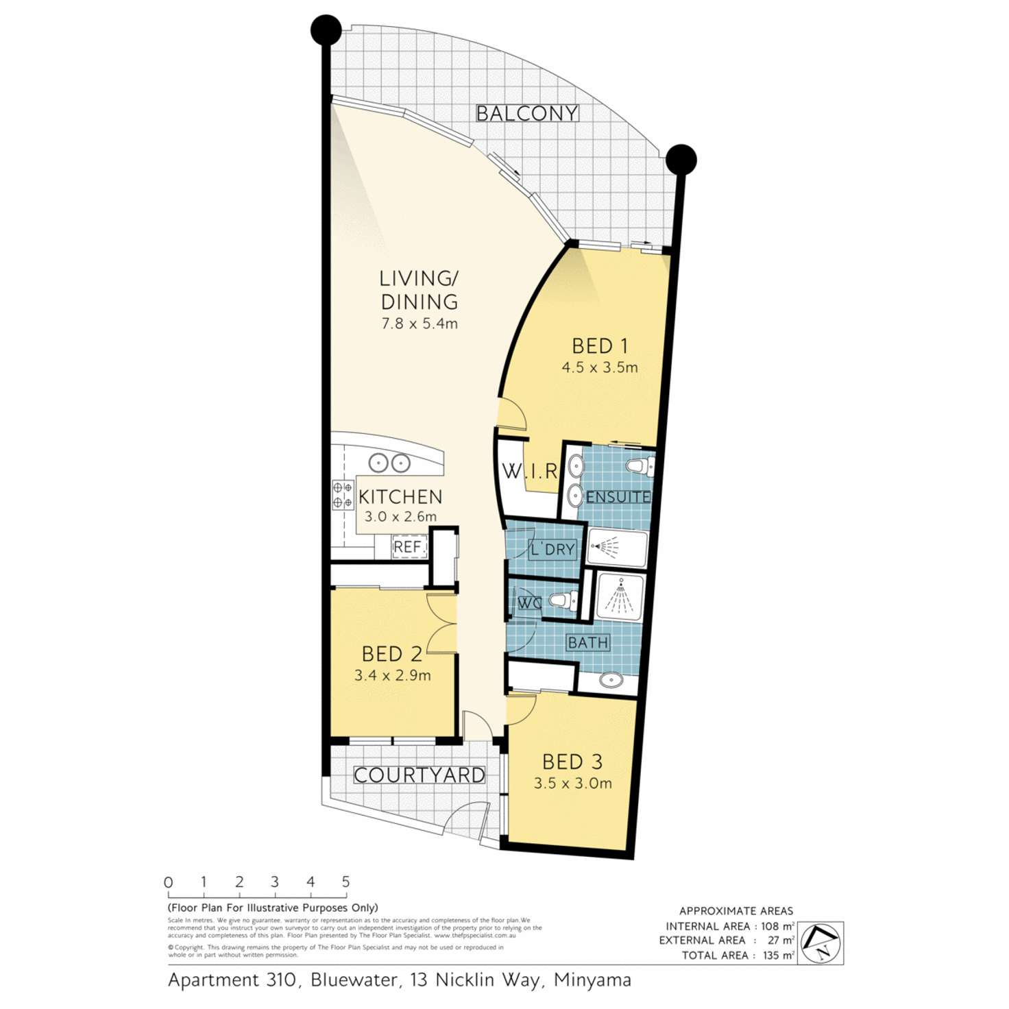 Floorplan of Homely apartment listing, 310/13 Nicklin Way, Minyama QLD 4575