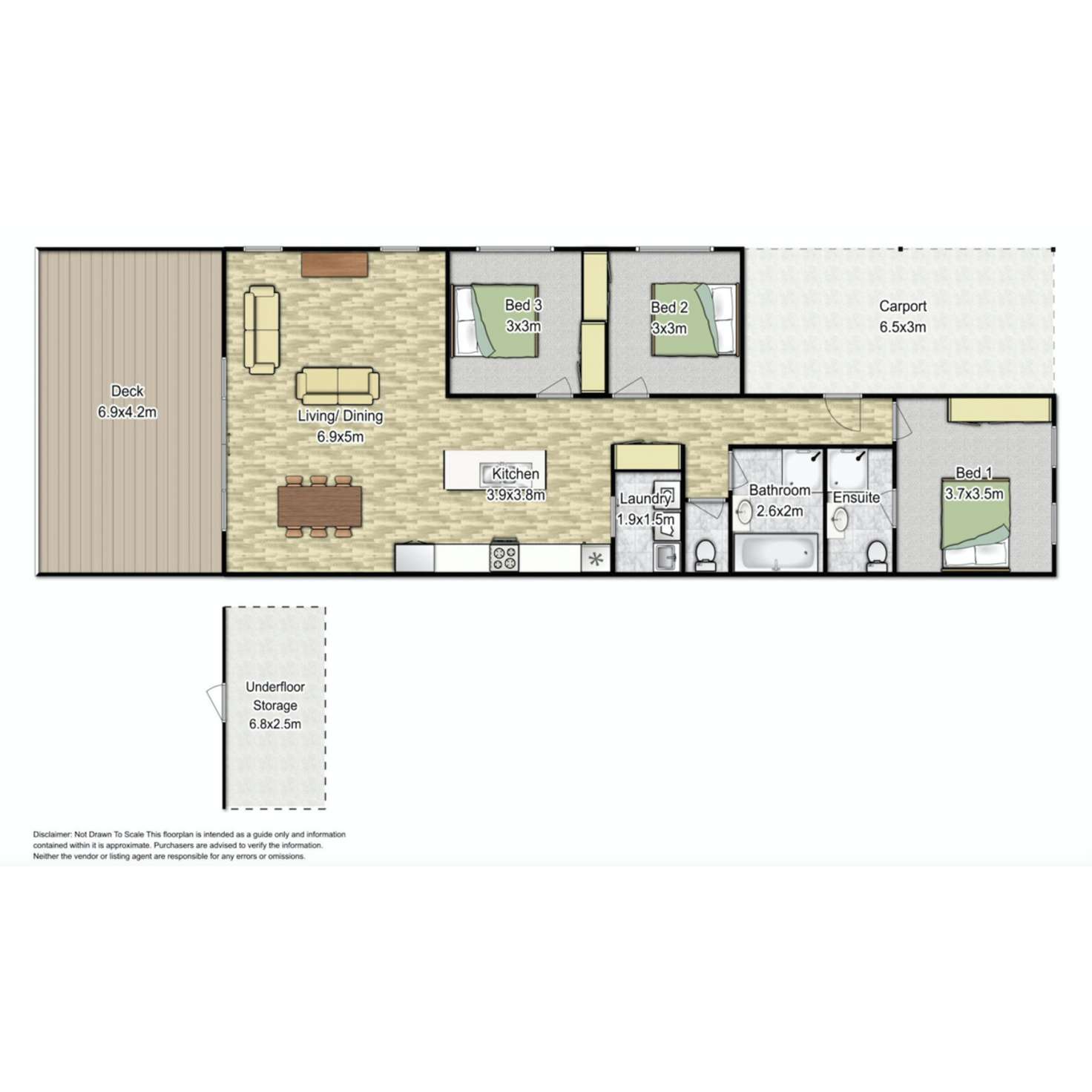 Floorplan of Homely semiDetached listing, 5/73 Foch Street, Mowbray TAS 7248