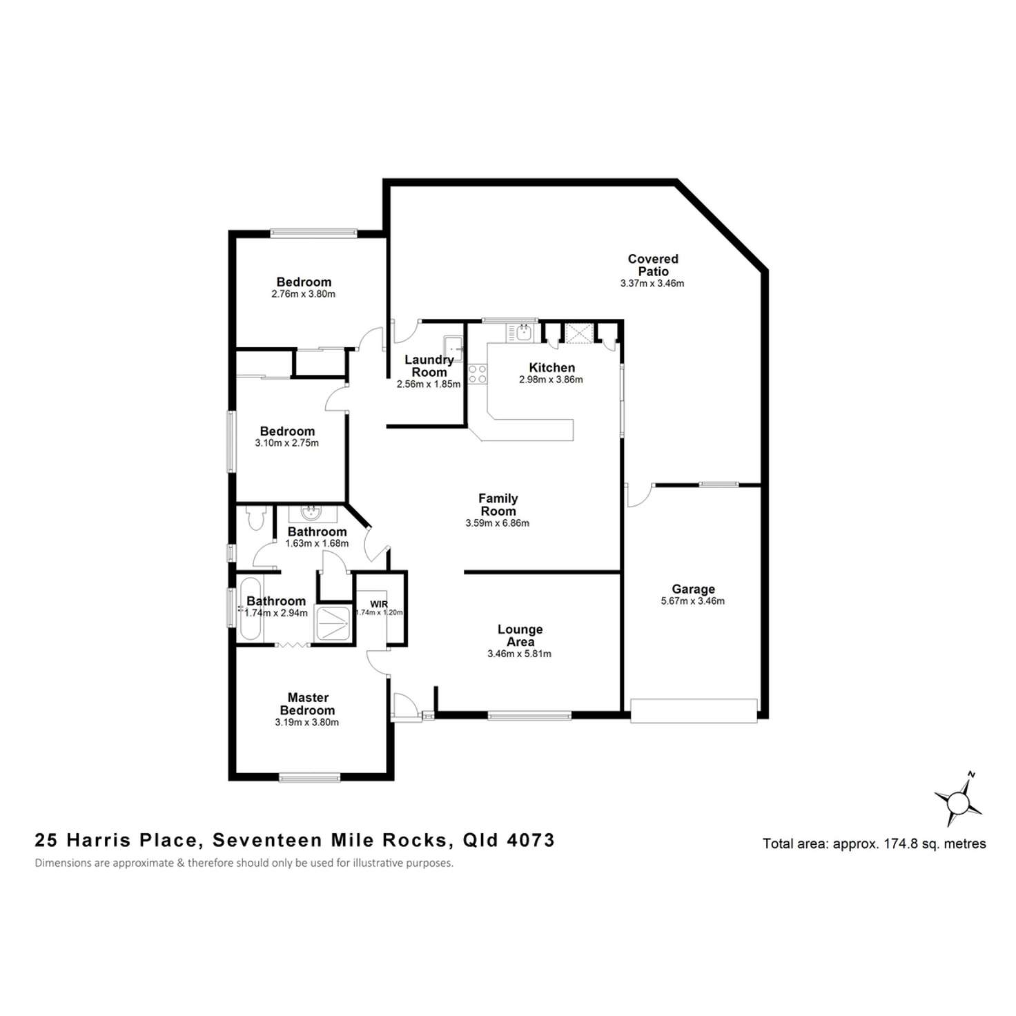 Floorplan of Homely house listing, 25 Harris Place, Seventeen Mile Rocks QLD 4073