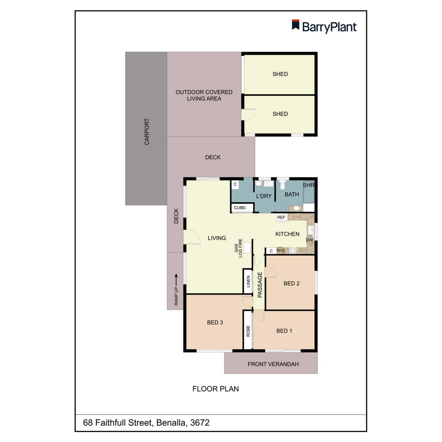 Floorplan of Homely house listing, 68 Faithfull Street, Benalla VIC 3672