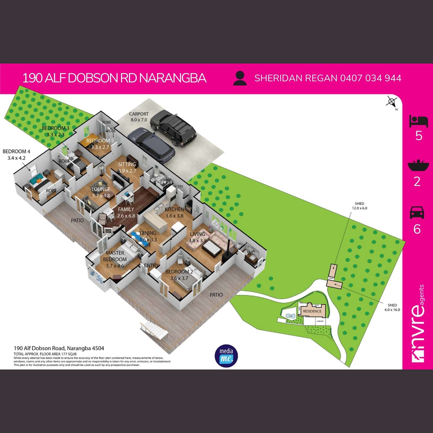 Floorplan of Homely house listing, 190 Alf Dobson Road, Narangba QLD 4504