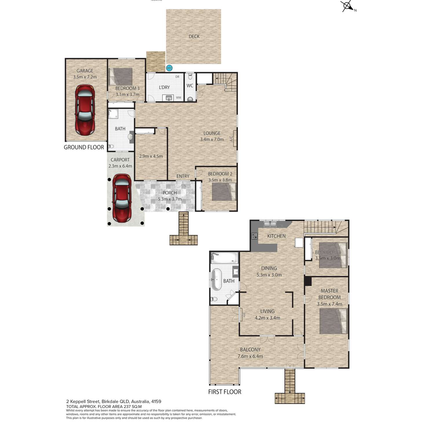 Floorplan of Homely house listing, 2 Keppell Street, Birkdale QLD 4159