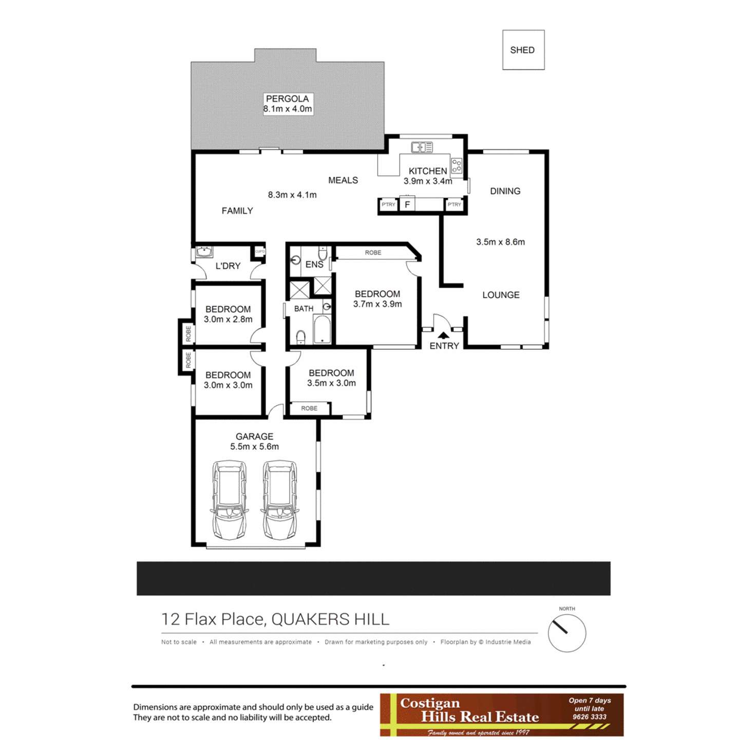 Floorplan of Homely house listing, 12 Flax Place, Quakers Hill NSW 2763