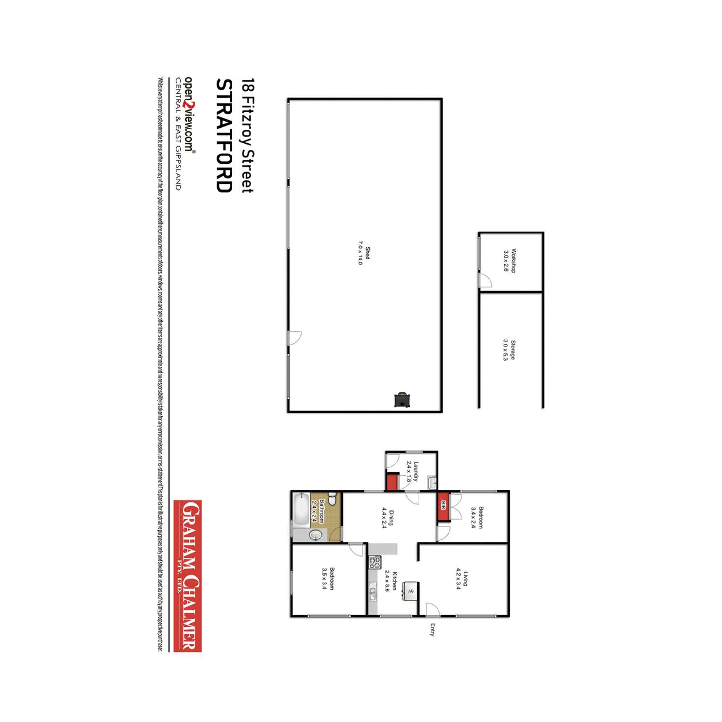 Floorplan of Homely house listing, 18 Fitzroy Street, Stratford VIC 3862