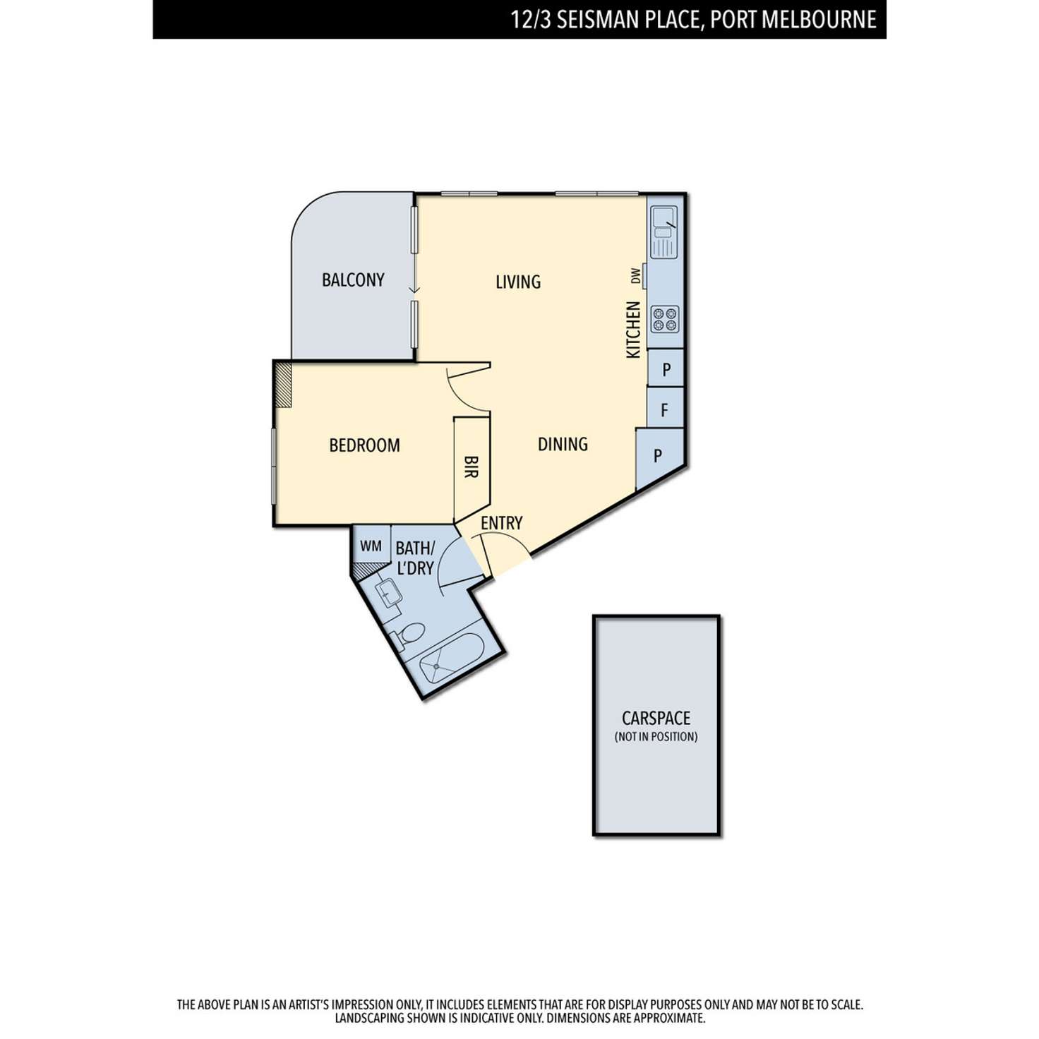 Floorplan of Homely apartment listing, 12/3 Seisman Place, Port Melbourne VIC 3207