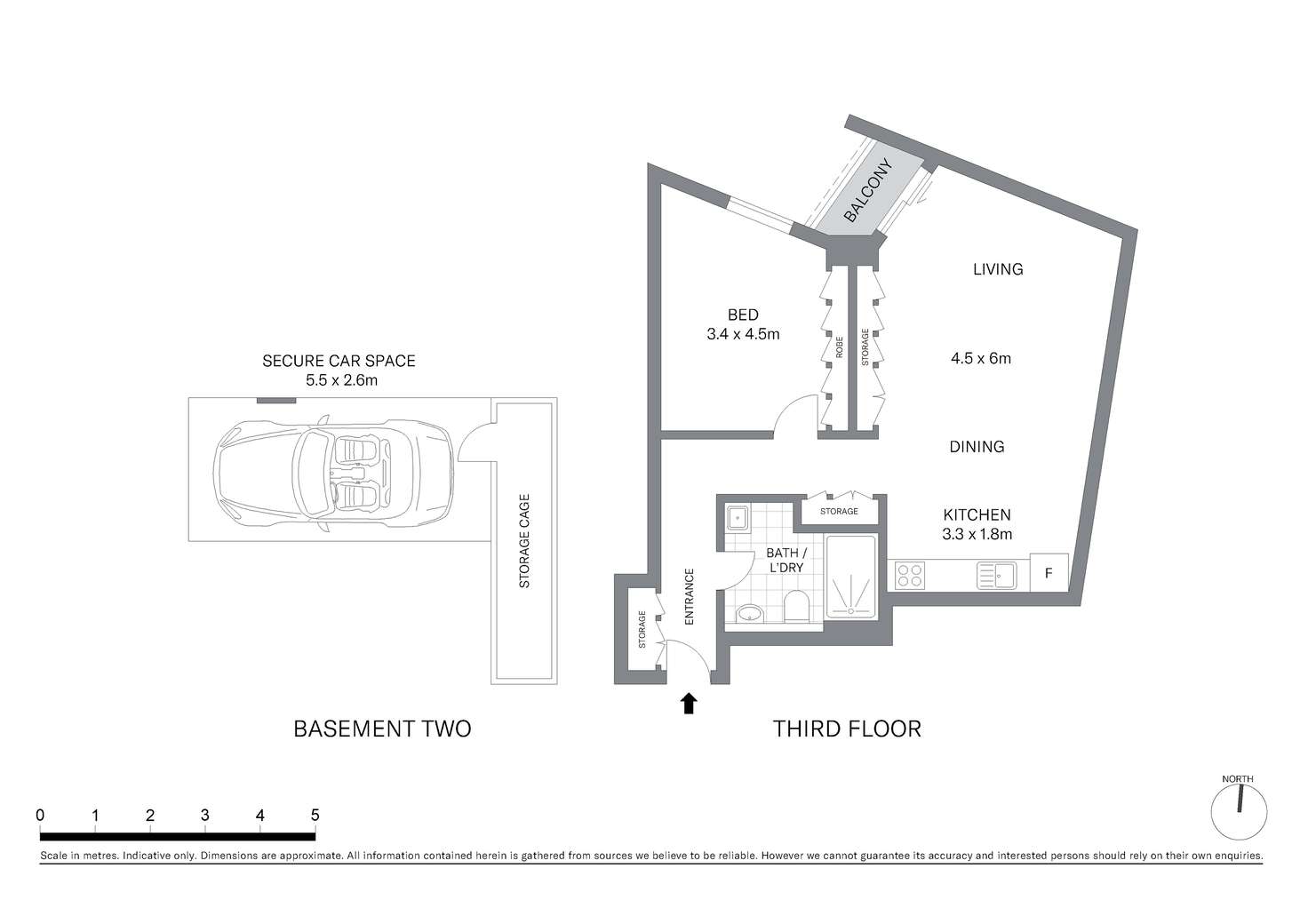 Floorplan of Homely apartment listing, 304/38 Hickson Road, Sydney NSW 2000