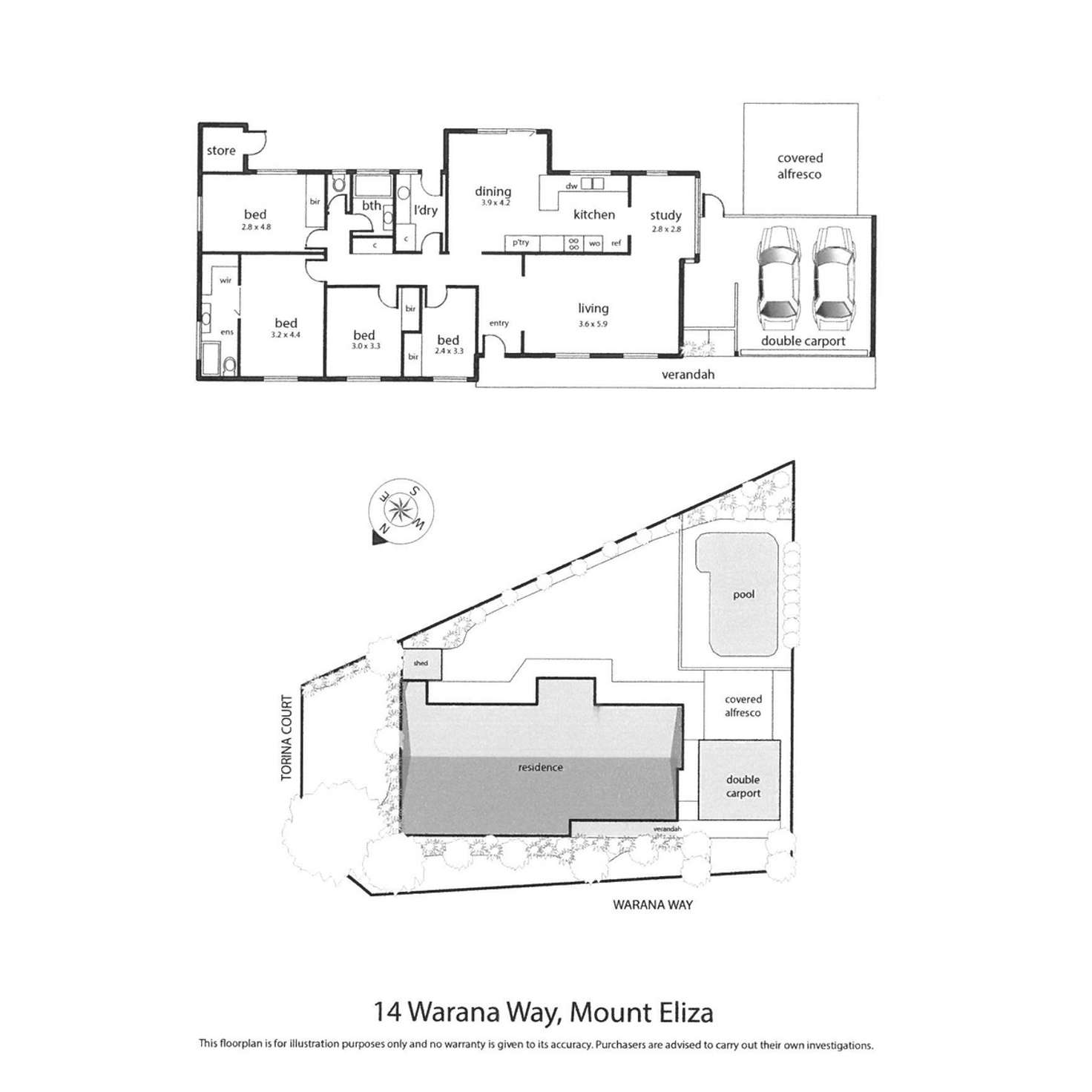 Floorplan of Homely house listing, 14 Warana Way, Mount Eliza VIC 3930