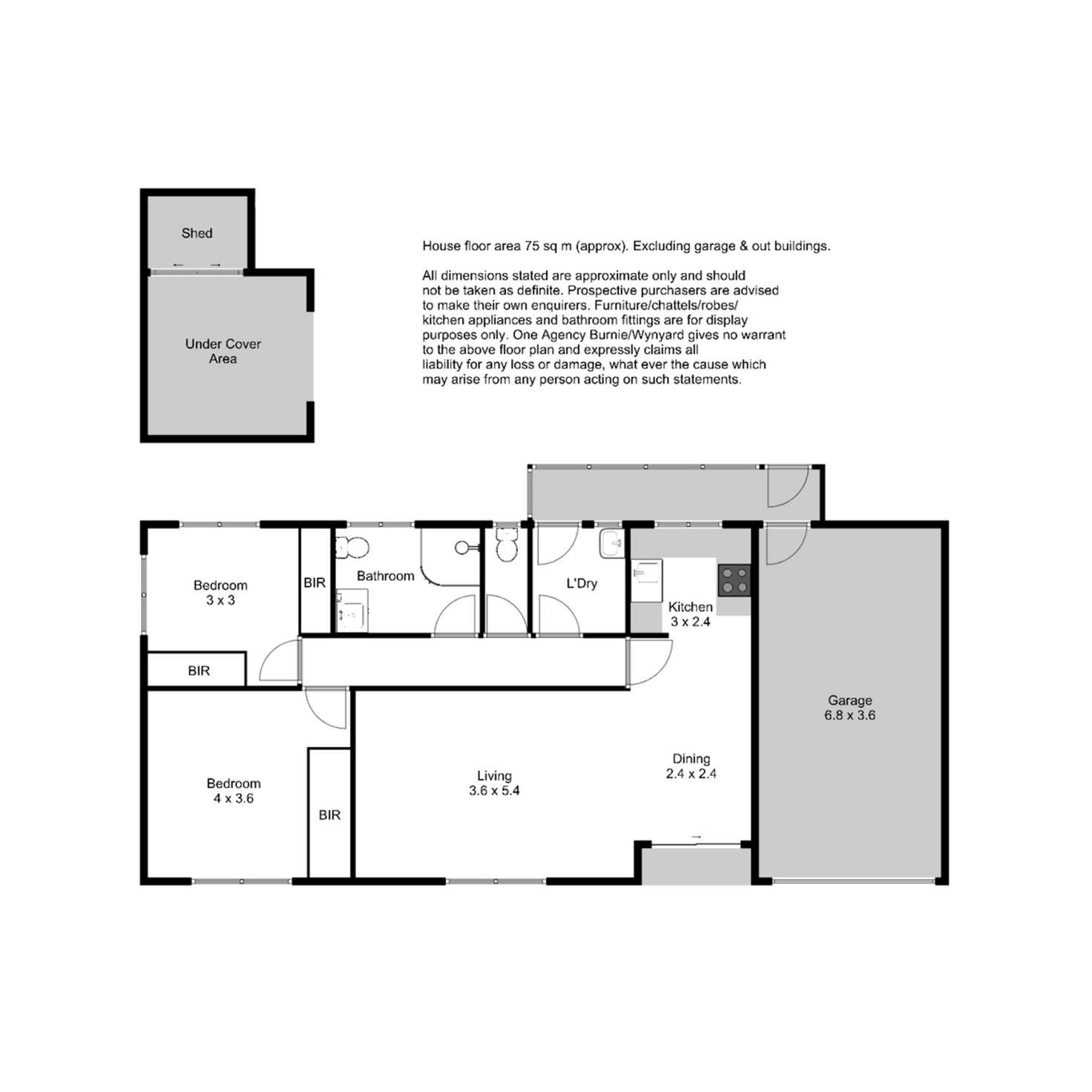 Floorplan of Homely unit listing, 1/31 George Street, Wynyard TAS 7325