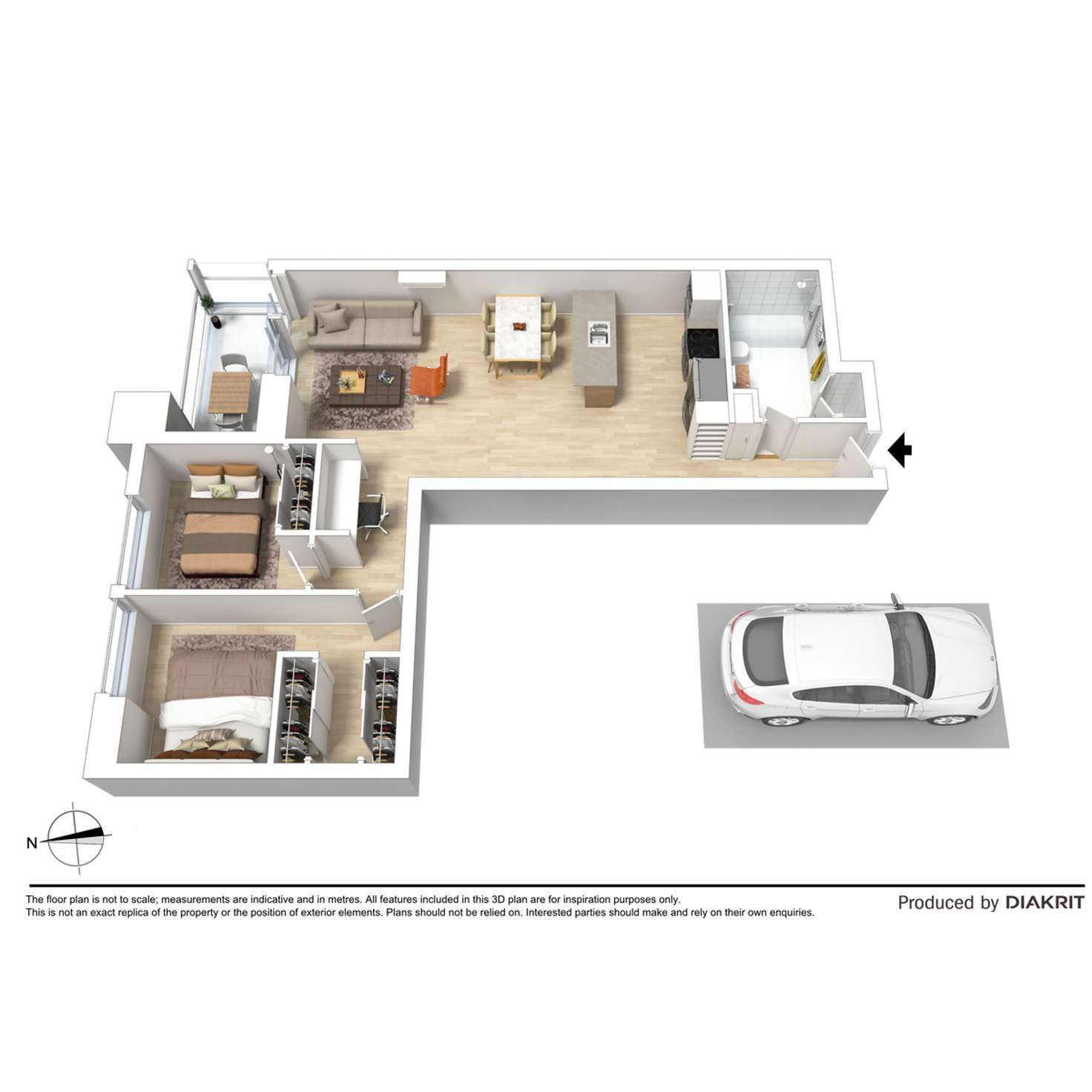 Floorplan of Homely apartment listing, 123/40 Hall Street, Moonee Ponds VIC 3039