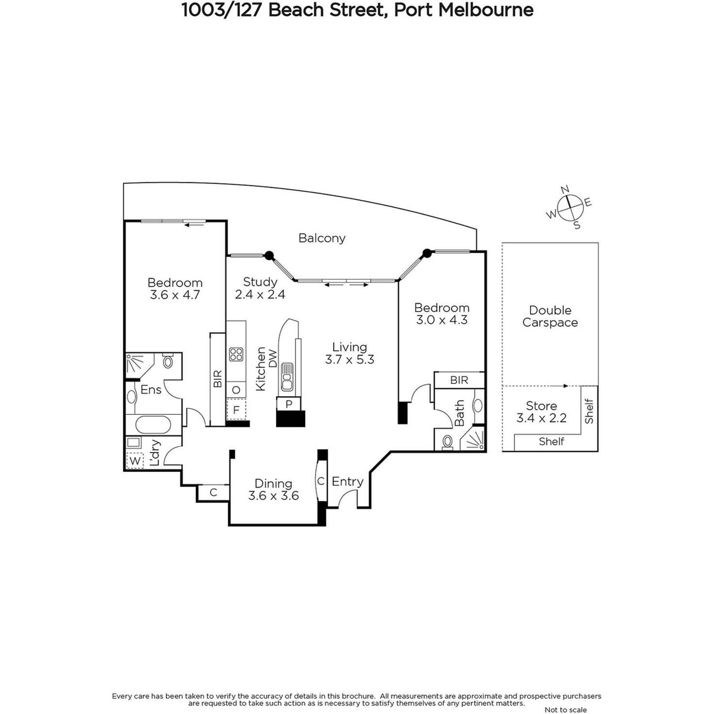 Floorplan of Homely apartment listing, 1003/127 Beach Street, Port Melbourne VIC 3207