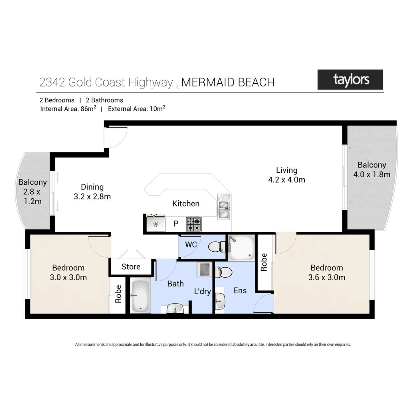 Floorplan of Homely apartment listing, 1109/2342-2360 Gold Coast Highway, Mermaid Beach QLD 4218