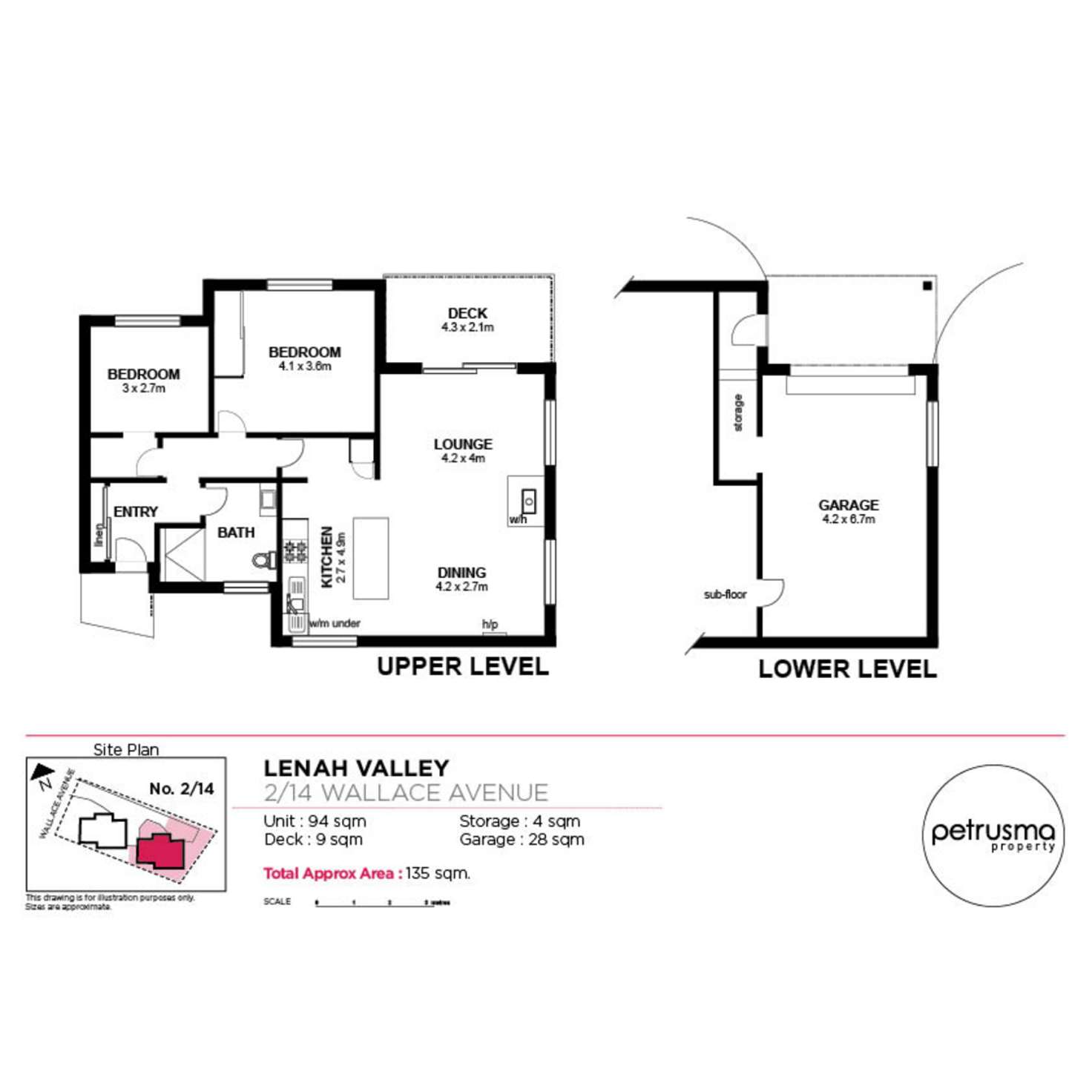 Floorplan of Homely unit listing, 2/14 Wallace Avenue, Lenah Valley TAS 7008