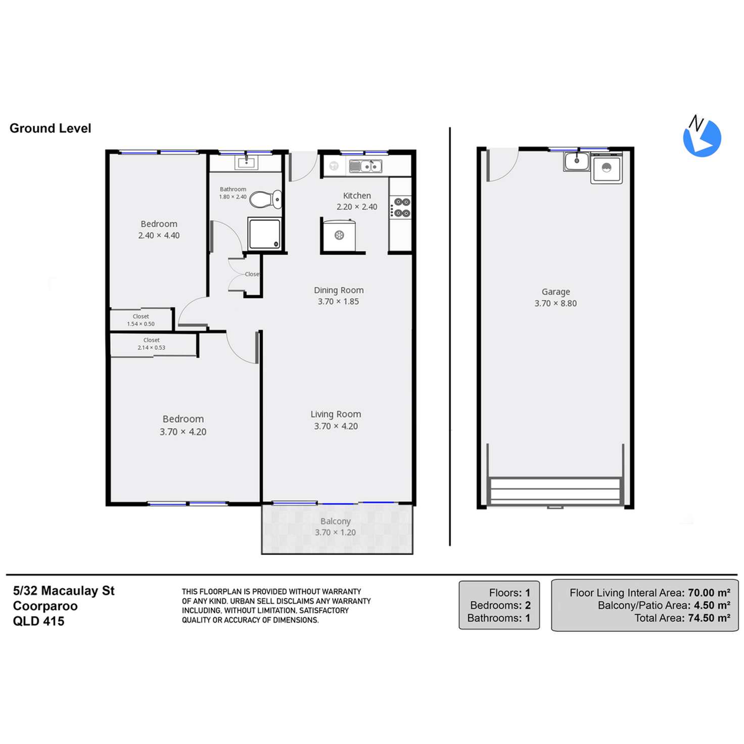 Floorplan of Homely unit listing, 5/32 Macaulay Street, Coorparoo QLD 4151