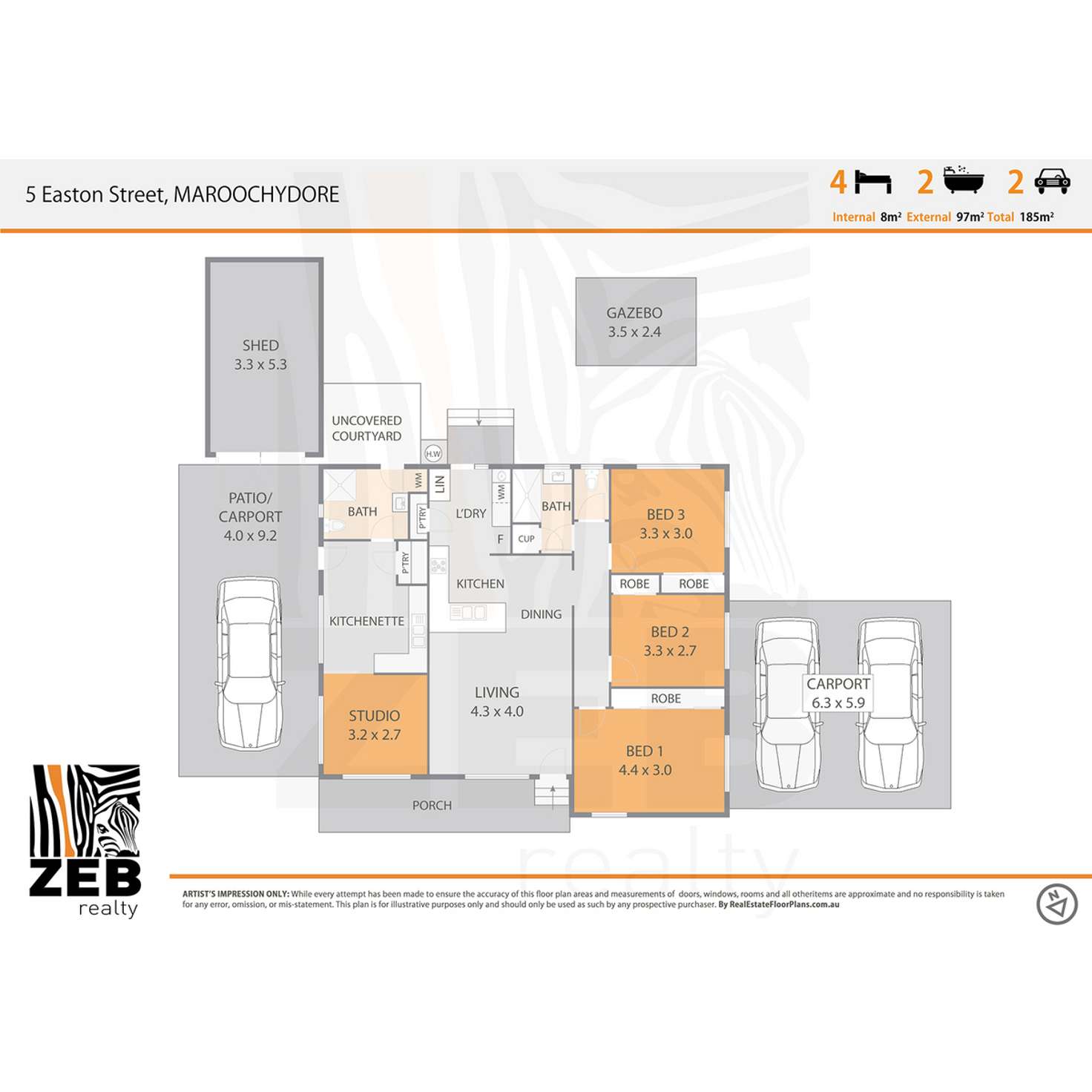 Floorplan of Homely house listing, 5 Easton Street, Maroochydore QLD 4558