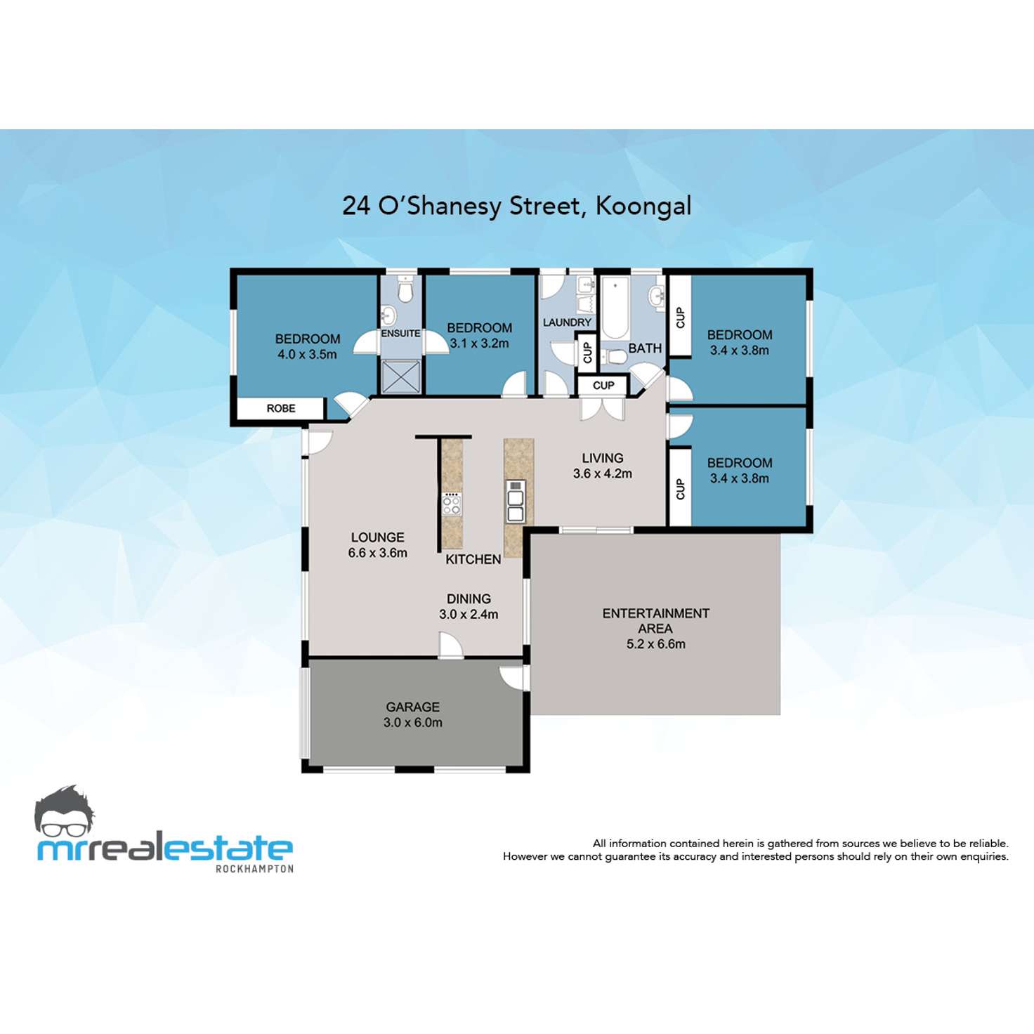 Floorplan of Homely house listing, 24 O'Shanesy Street, Koongal QLD 4701