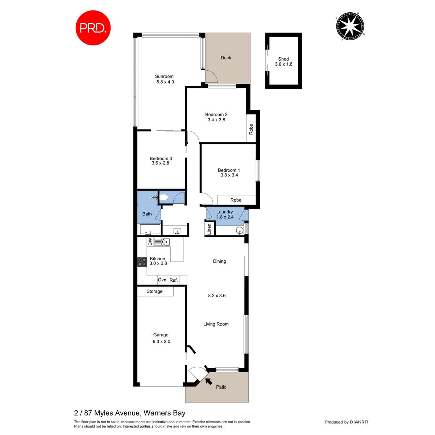 Floorplan of Homely apartment listing, 2/87 Myles Avenue, Warners Bay NSW 2282