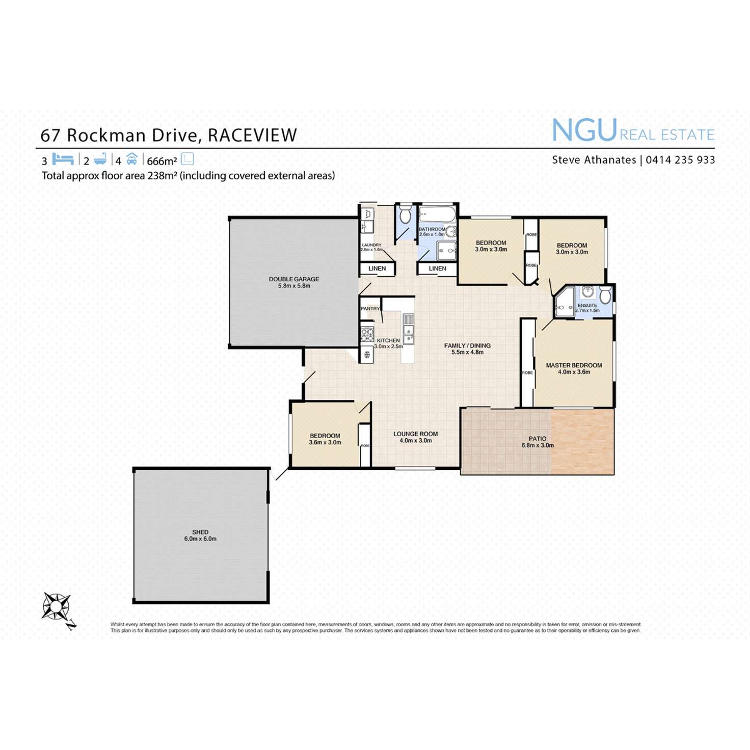 Floorplan of Homely house listing, 67 Rockman Drive, Raceview QLD 4305