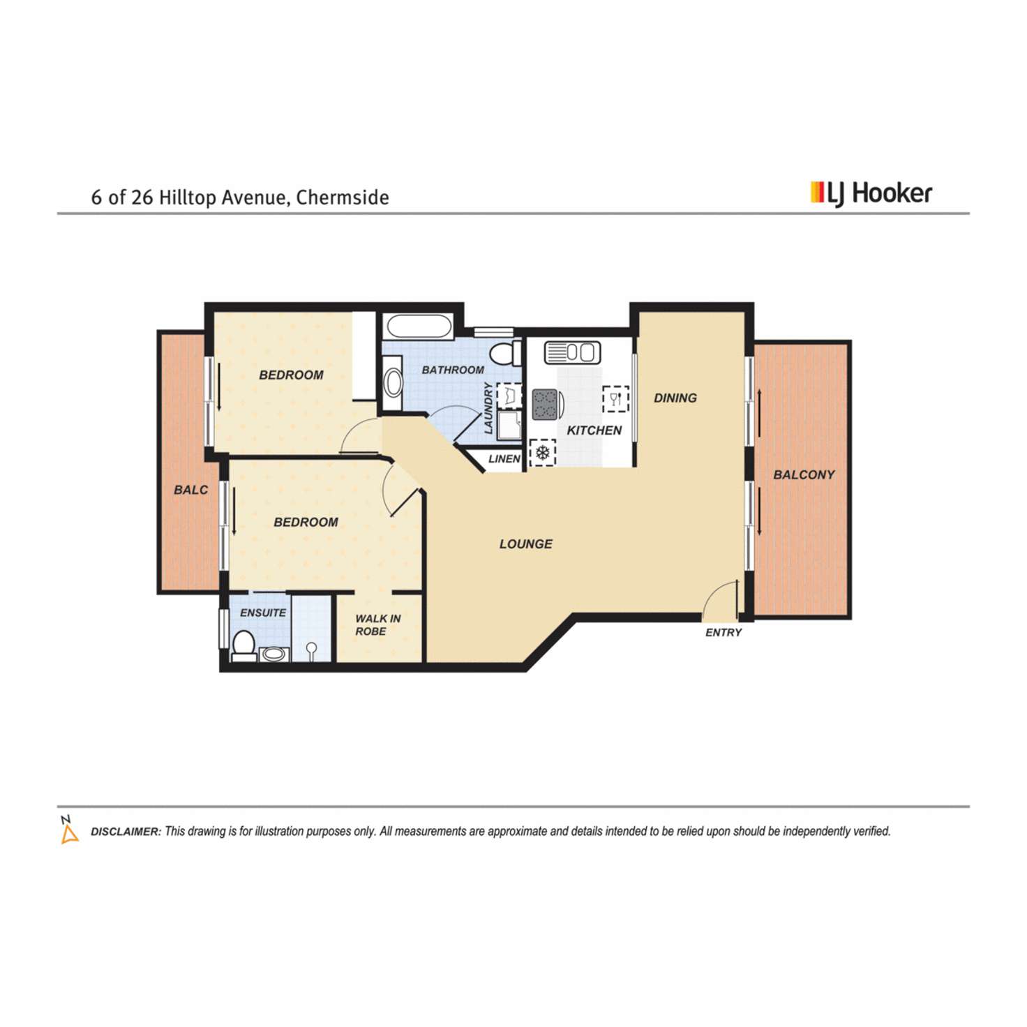 Floorplan of Homely house listing, 6/26 Hilltop Avenue, Chermside QLD 4032