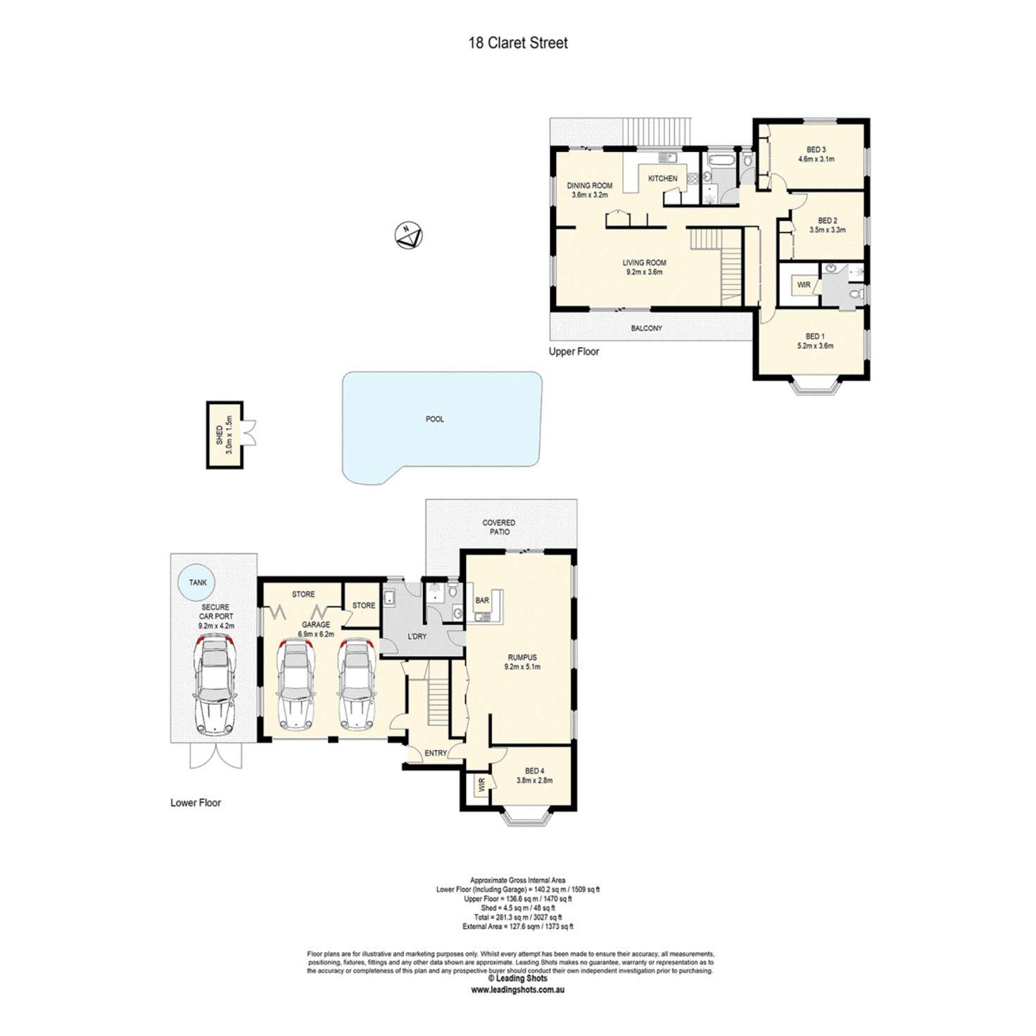 Floorplan of Homely house listing, 18 Claret Street, Carseldine QLD 4034