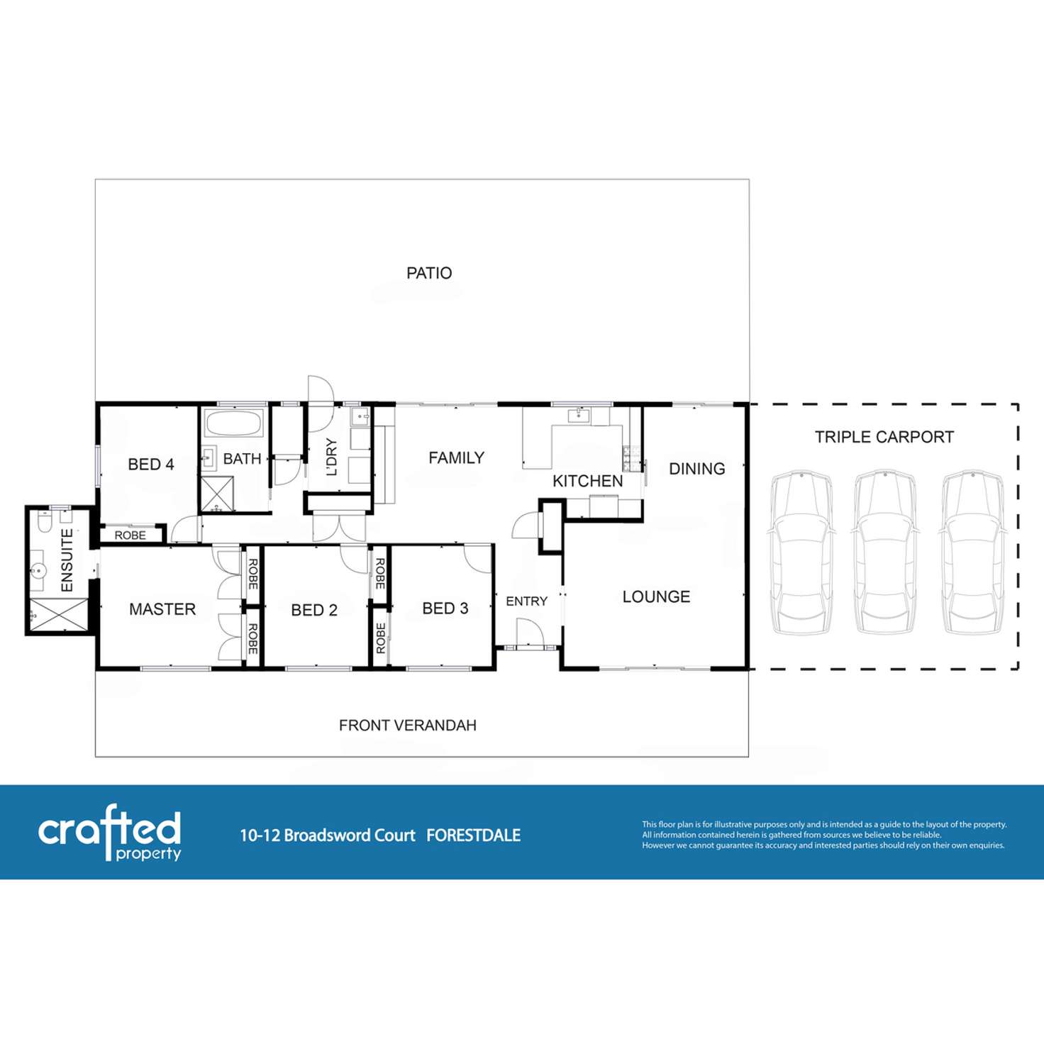 Floorplan of Homely house listing, 10 Broadsword Court, Forestdale QLD 4118