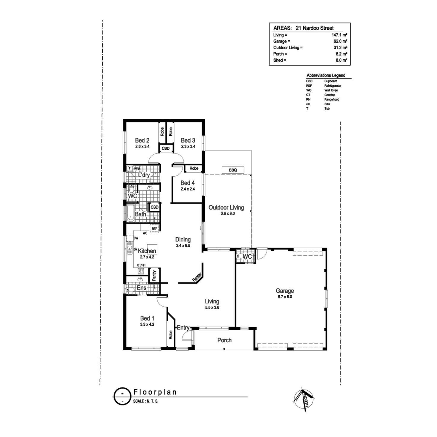 Floorplan of Homely house listing, 21 Nardoo Street, Glenfield Park NSW 2650