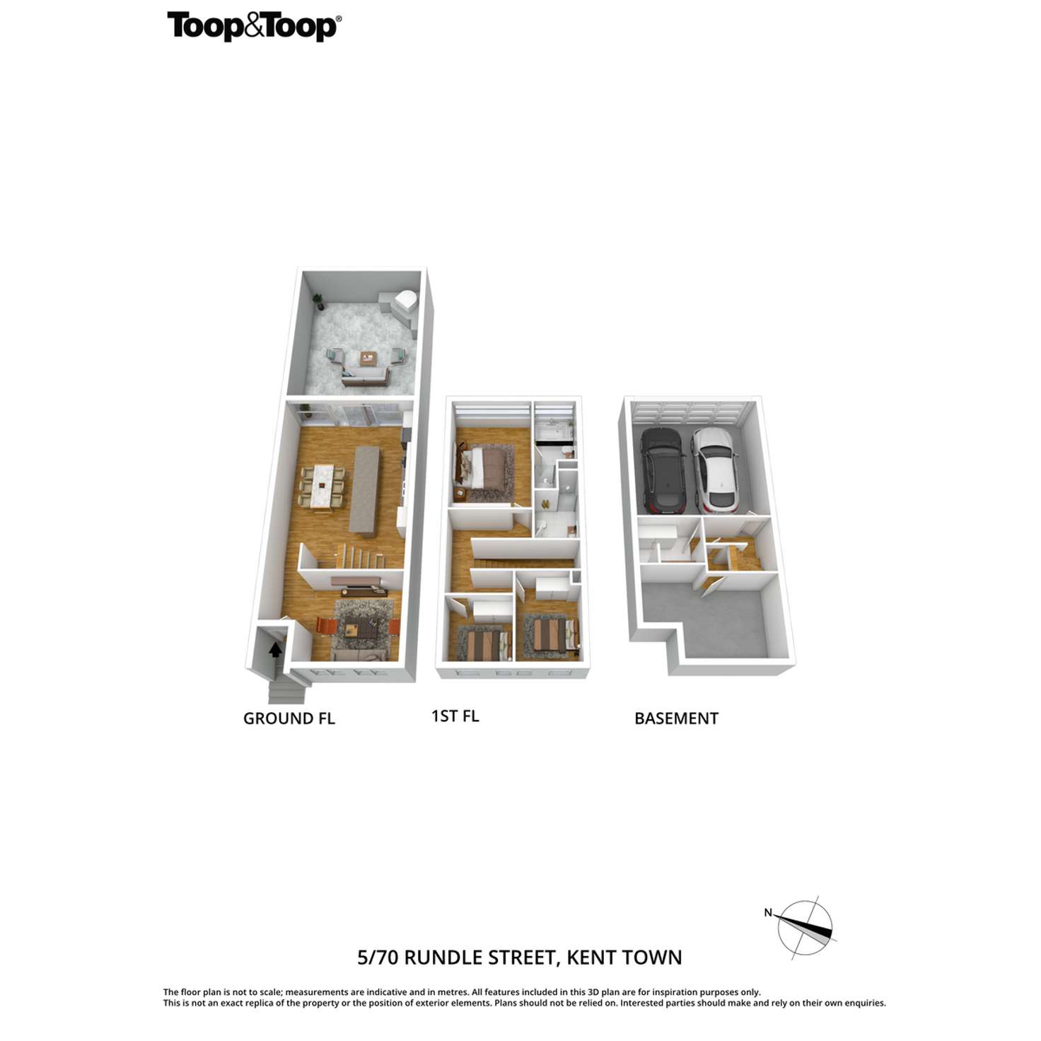 Floorplan of Homely townhouse listing, 5/70 Rundle Street, Kent Town SA 5067