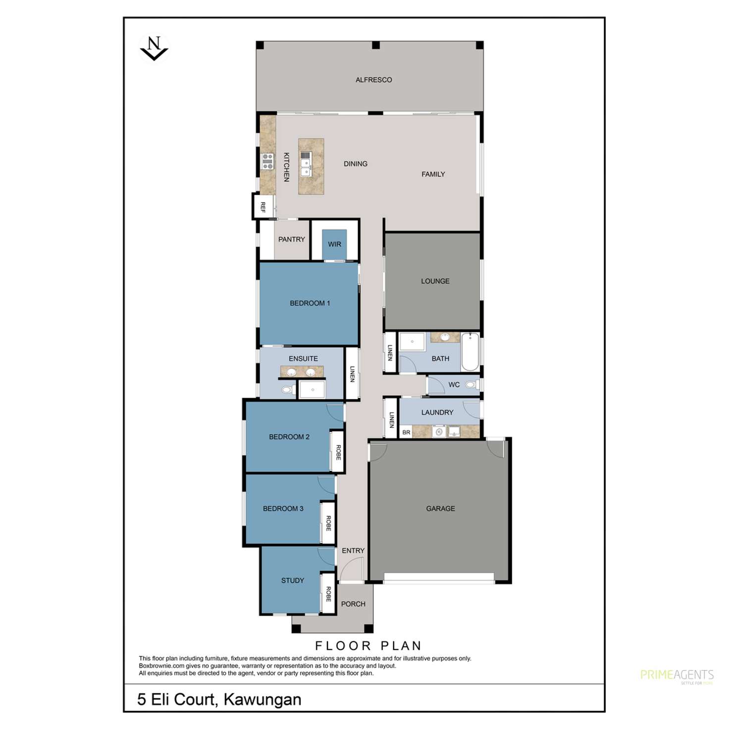 Floorplan of Homely house listing, 5 Eli Court, Kawungan QLD 4655