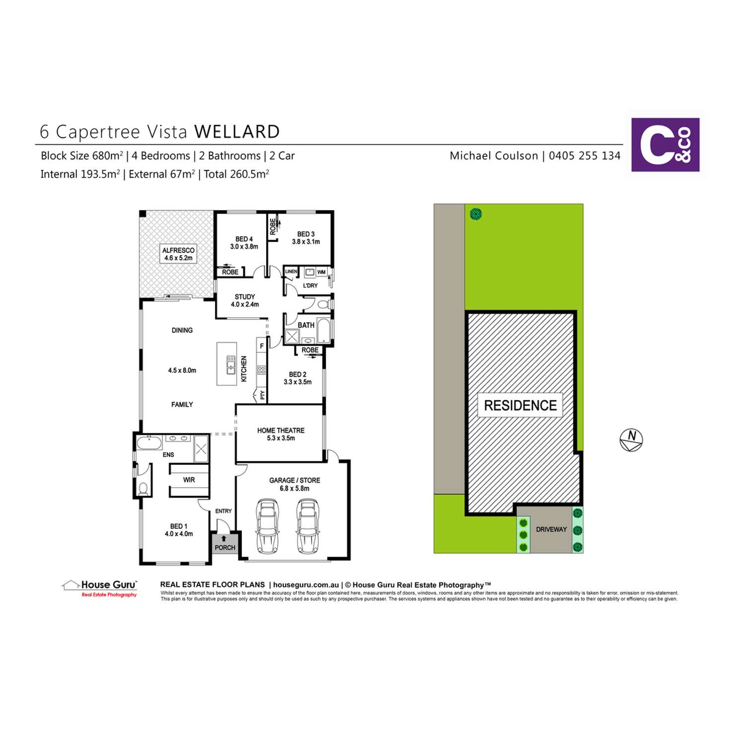 Floorplan of Homely house listing, 6 Capertree Vista, Wellard WA 6170