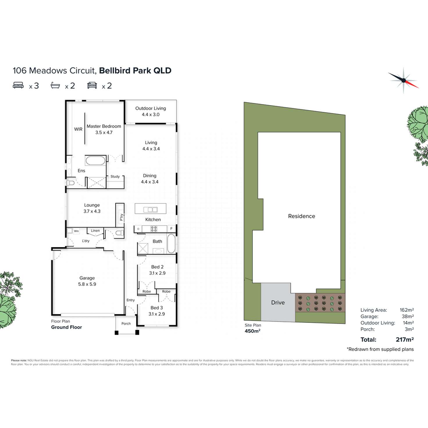 Floorplan of Homely house listing, 106 Meadows Circuit, Bellbird Park QLD 4300