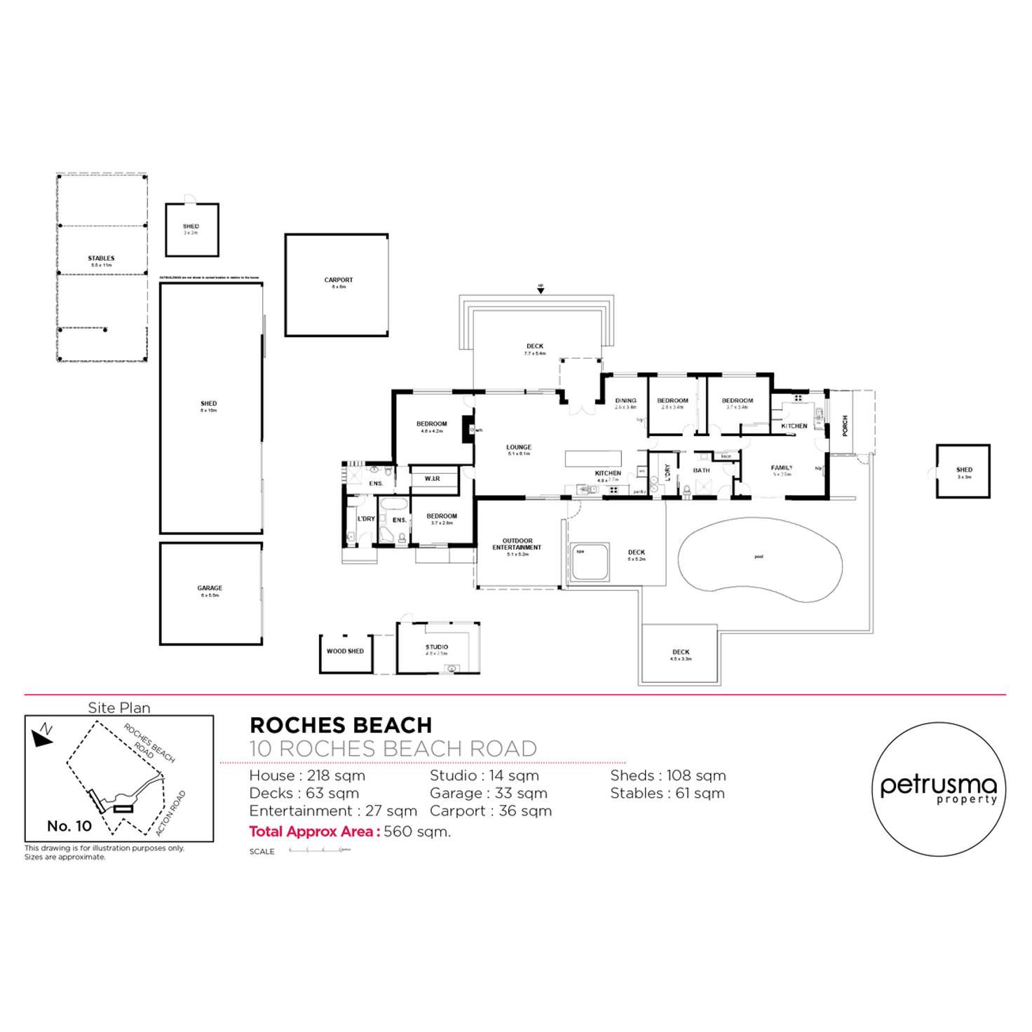 Floorplan of Homely house listing, 10 Roches Beach Road, Roches Beach TAS 7170