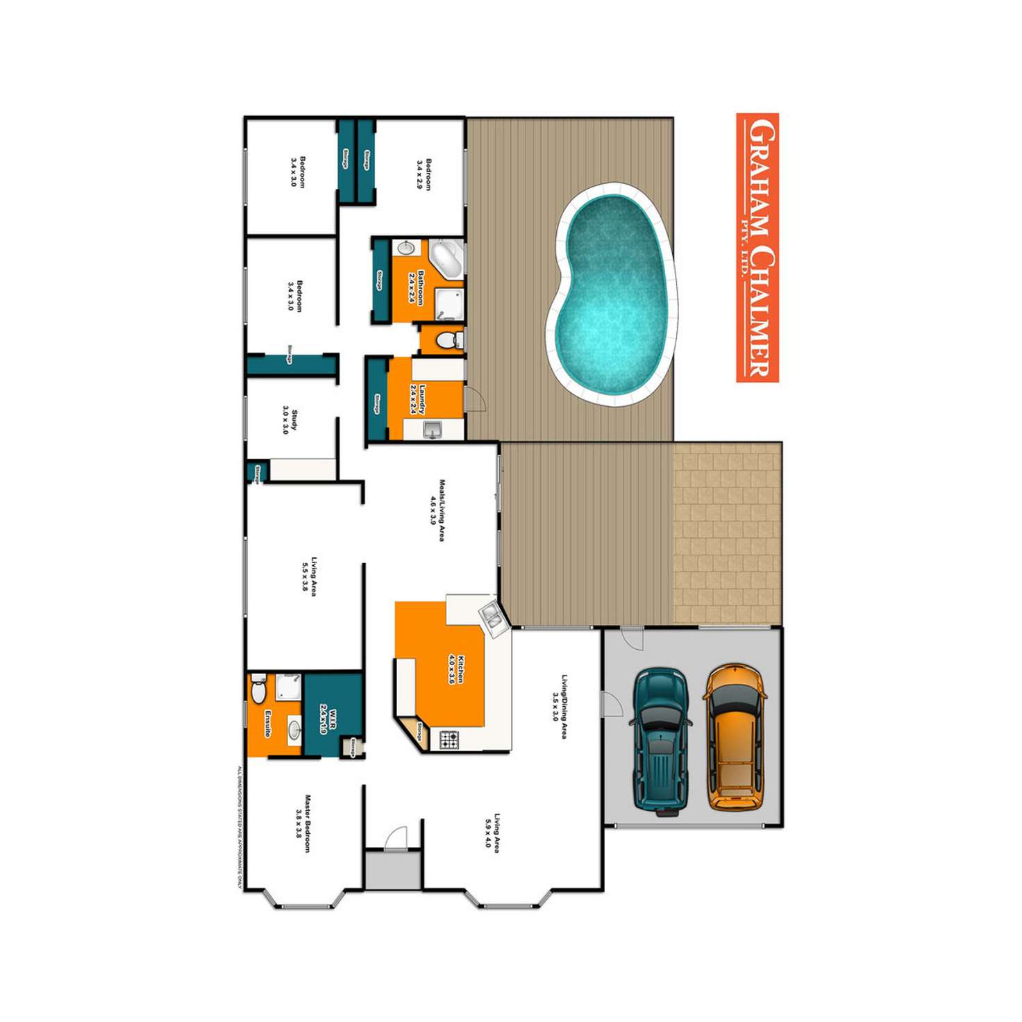 Floorplan of Homely house listing, 1 Casuarina Court, Sale VIC 3850