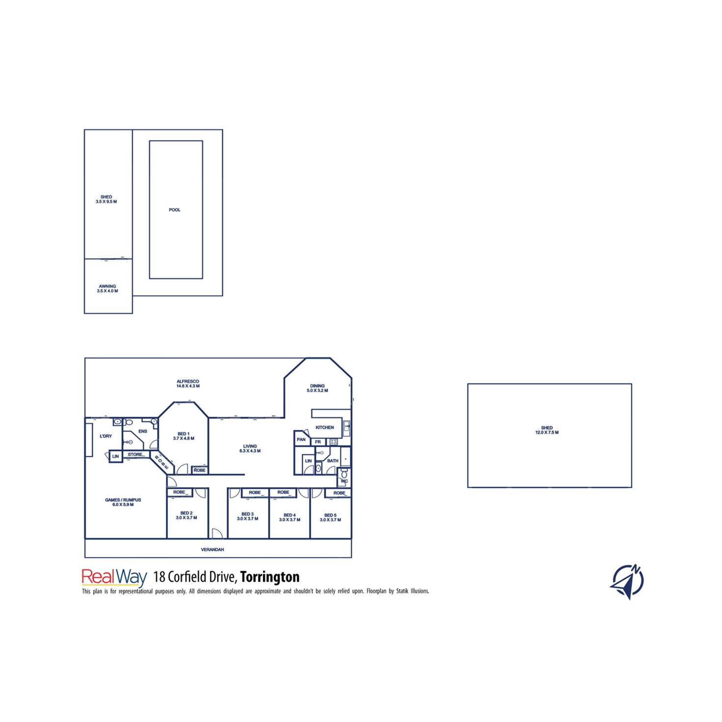 Floorplan of Homely house listing, 18 Corfield Drive, Torrington QLD 4350